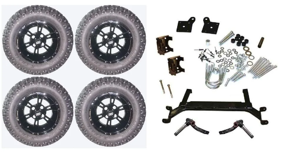 3G 4-Inch Lift Kit with 12-Inch Wheels for E-Z-GO TXT