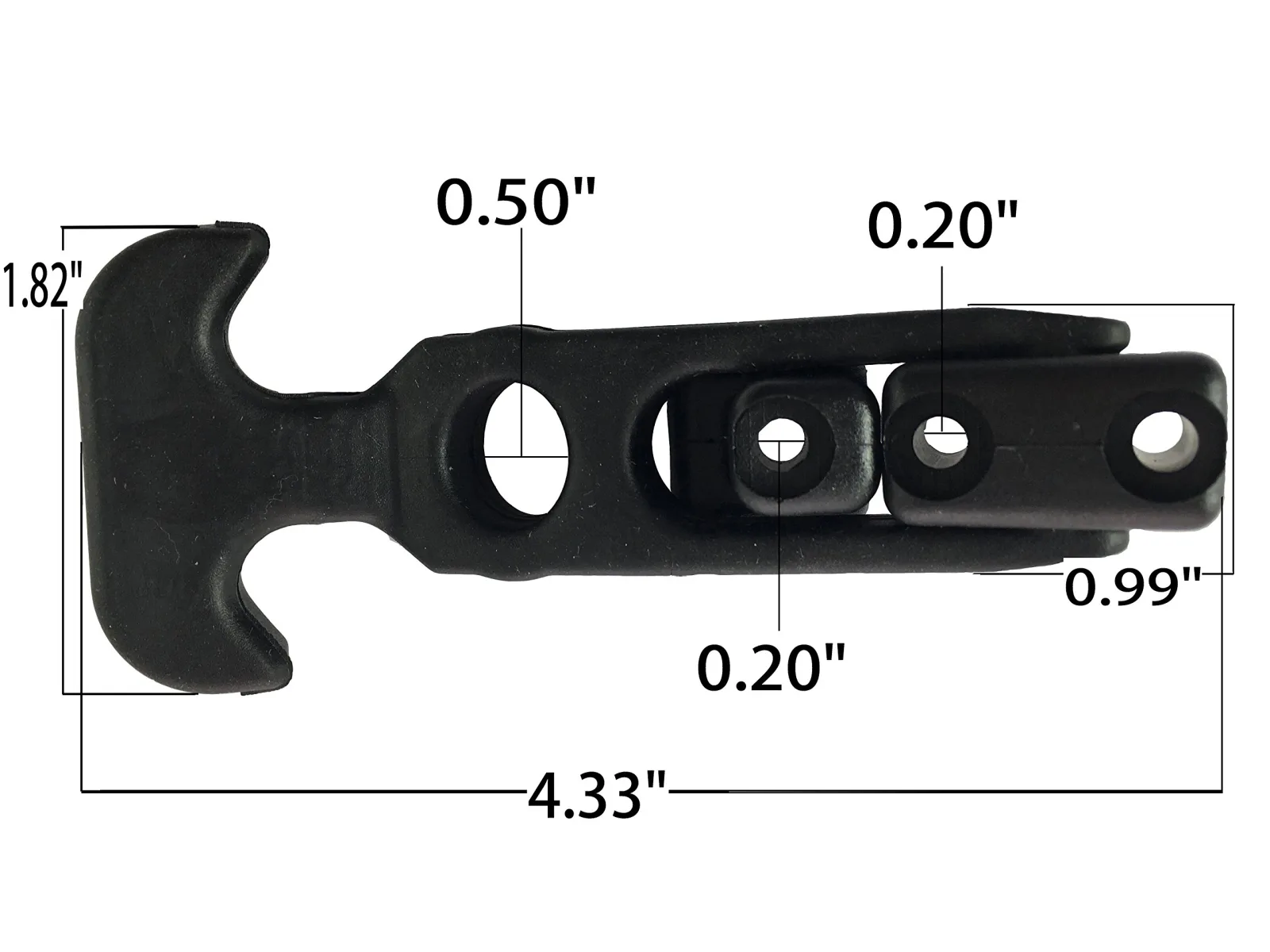 Accessbuy HCDL2P Rubber T-Handle Draw Latch (2-Pack) image 2