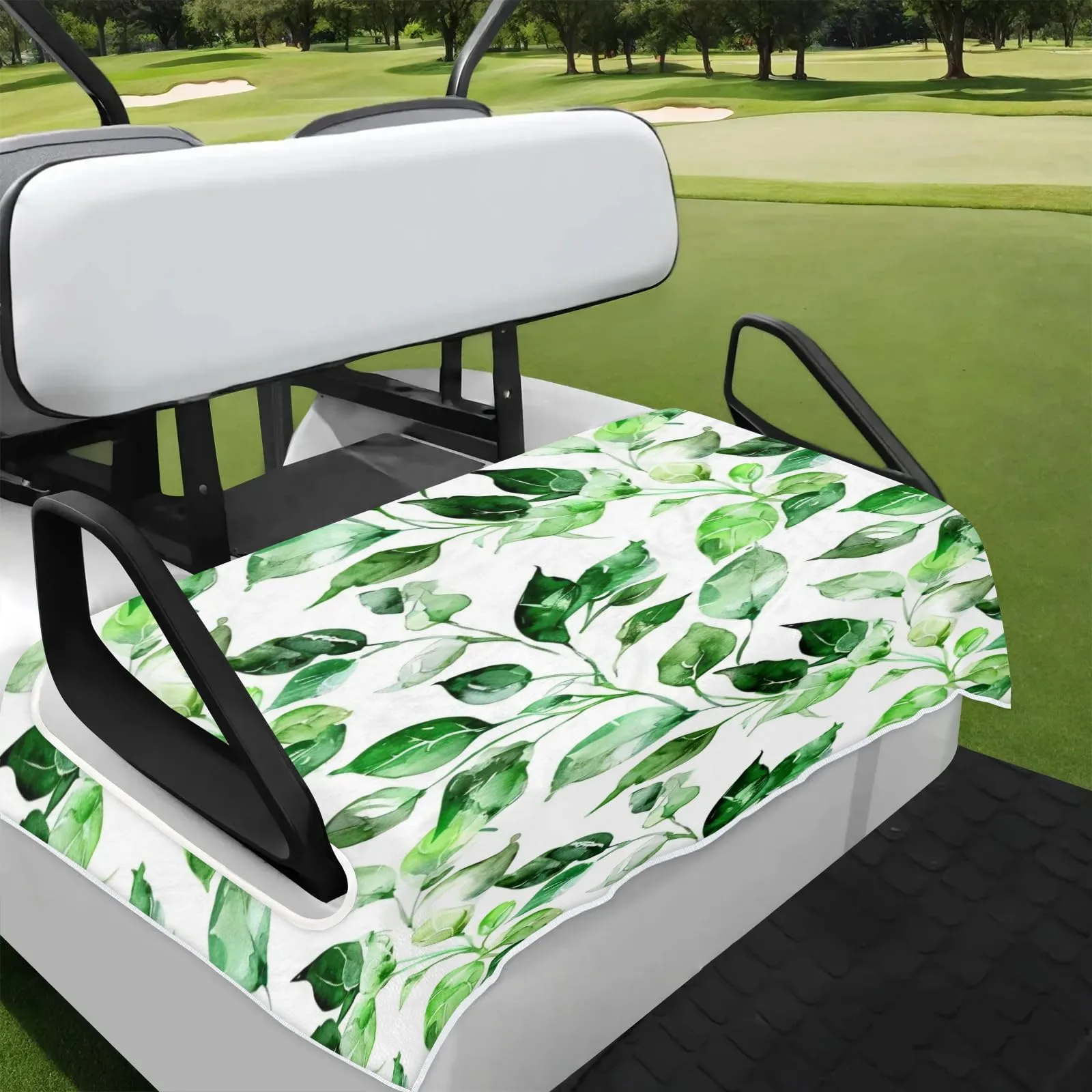 Tiveruda Green Eucalyptus 51 x 31 in Golf Cart Seat Cover (2-Person)