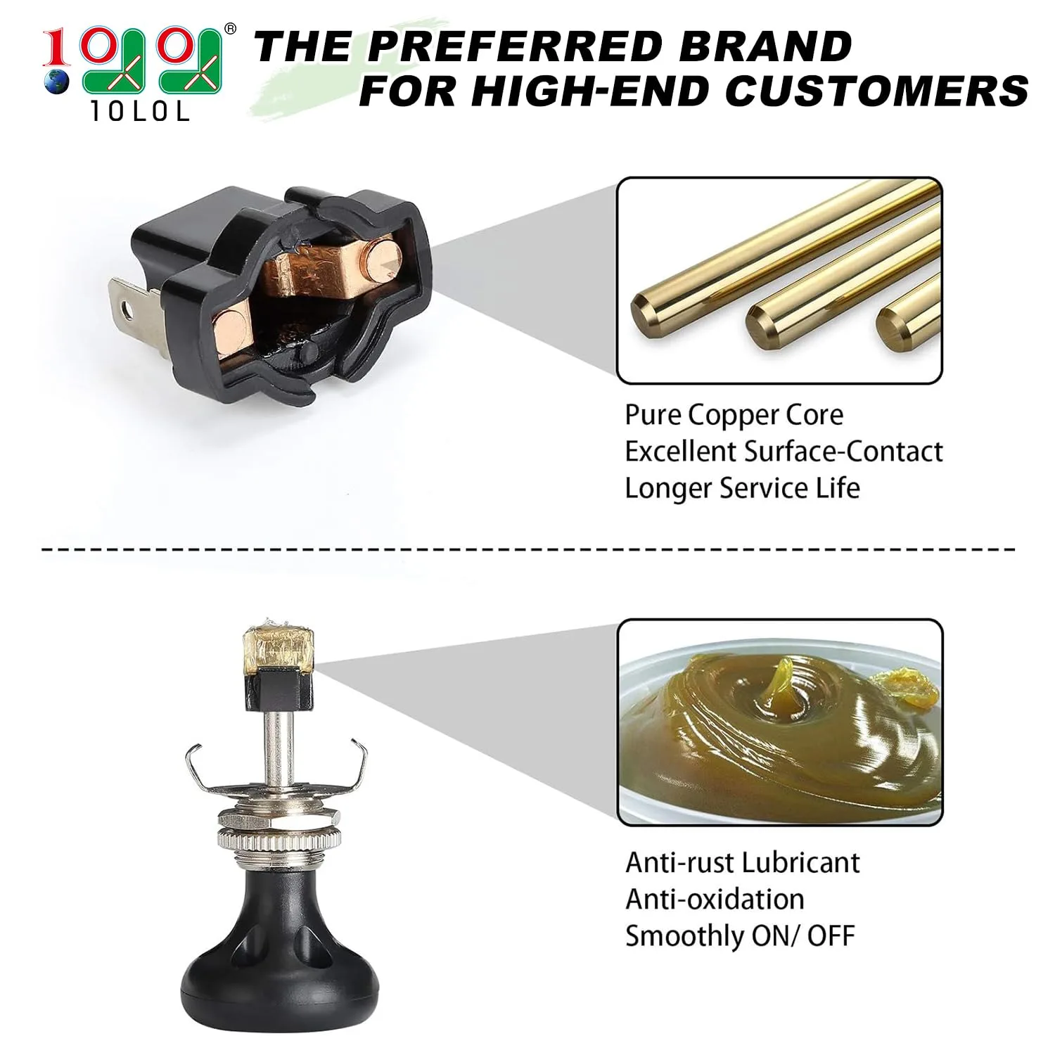 10L0L 12V Golf Cart Push-Pull Headlight Switch image 2
