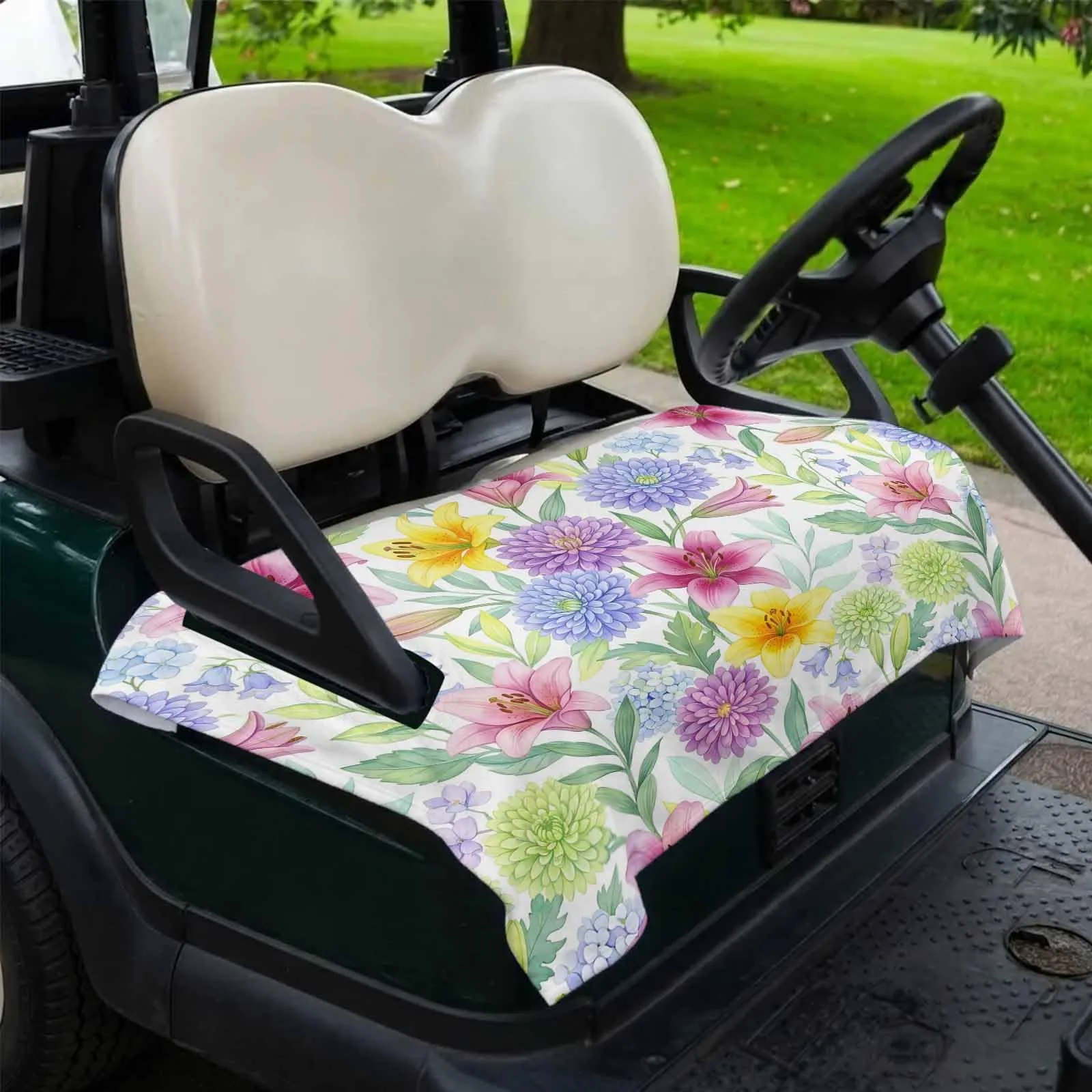 DecorLovee Floral Golf Cart Seat Cover, 51 x 31 in image 2