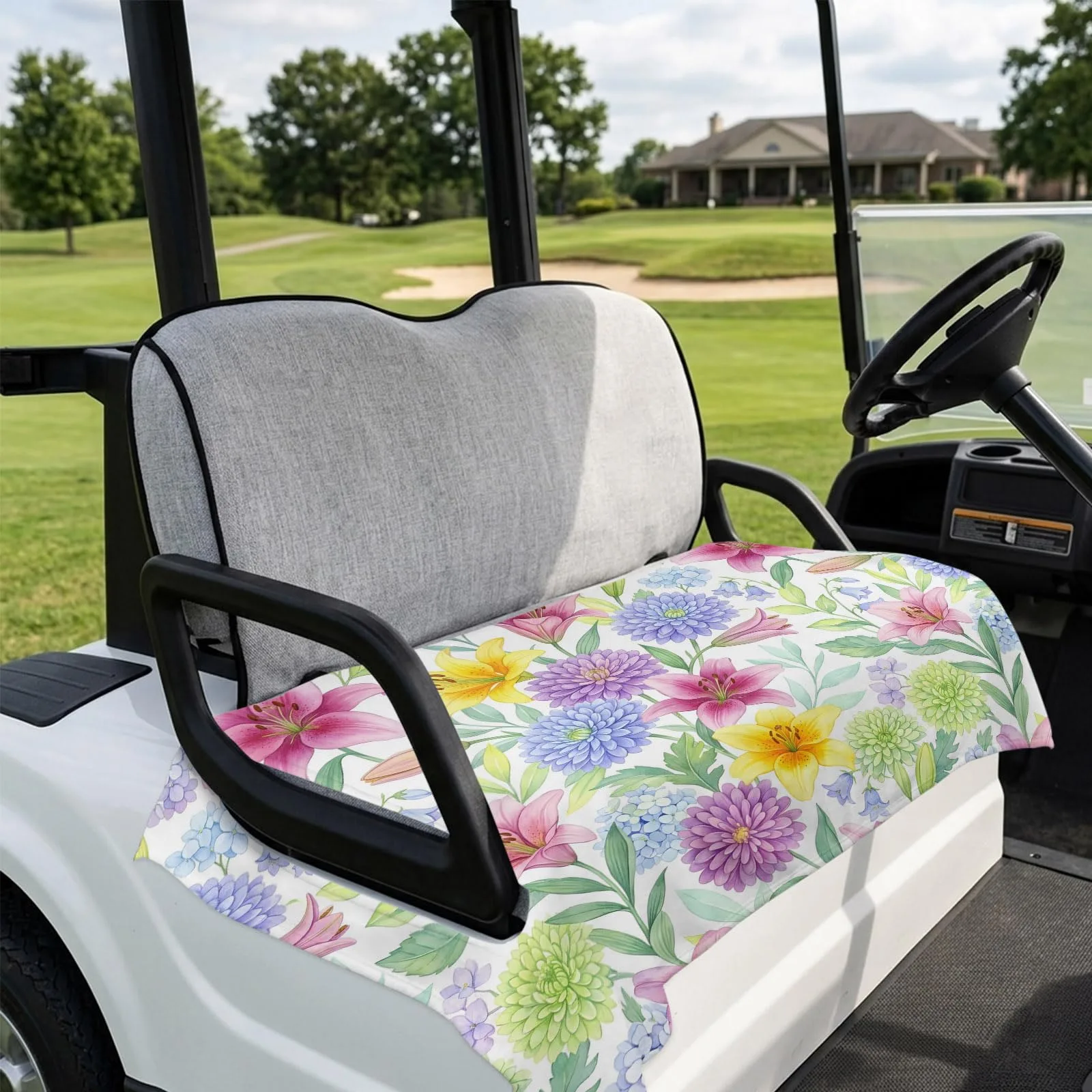 DecorLovee Floral Golf Cart Seat Cover, 51 x 31 in image 4