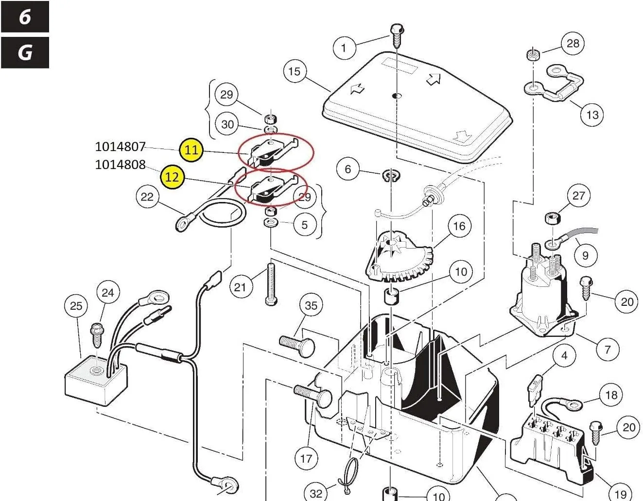 Viefow Micro Switches for Club Car DS and Precedent image 2