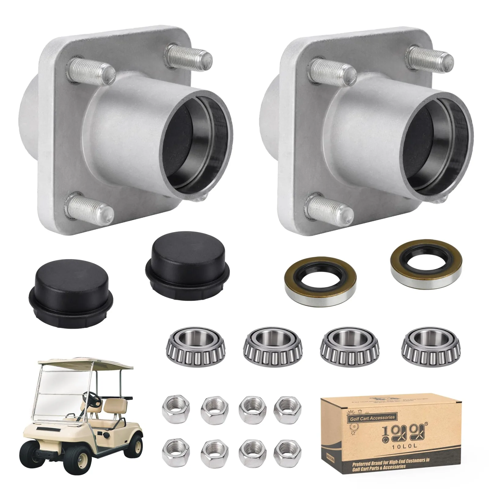 10L0L Front Wheel Hub Assembly for Club Car DS 1974-2003