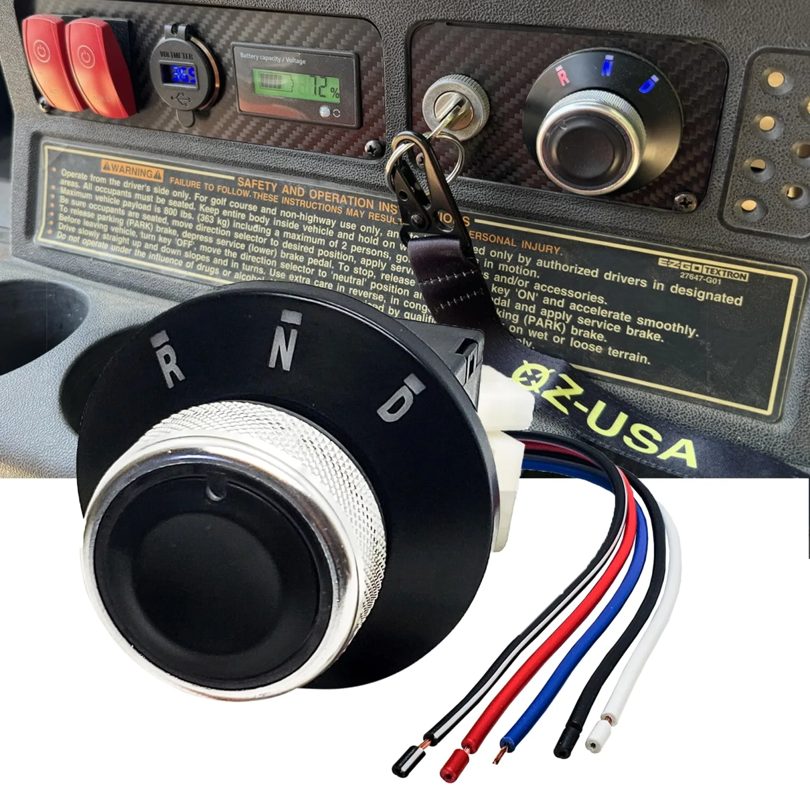 OZ-USA Rotary Switch for E-Z-GO TXT PDS 36V/48V