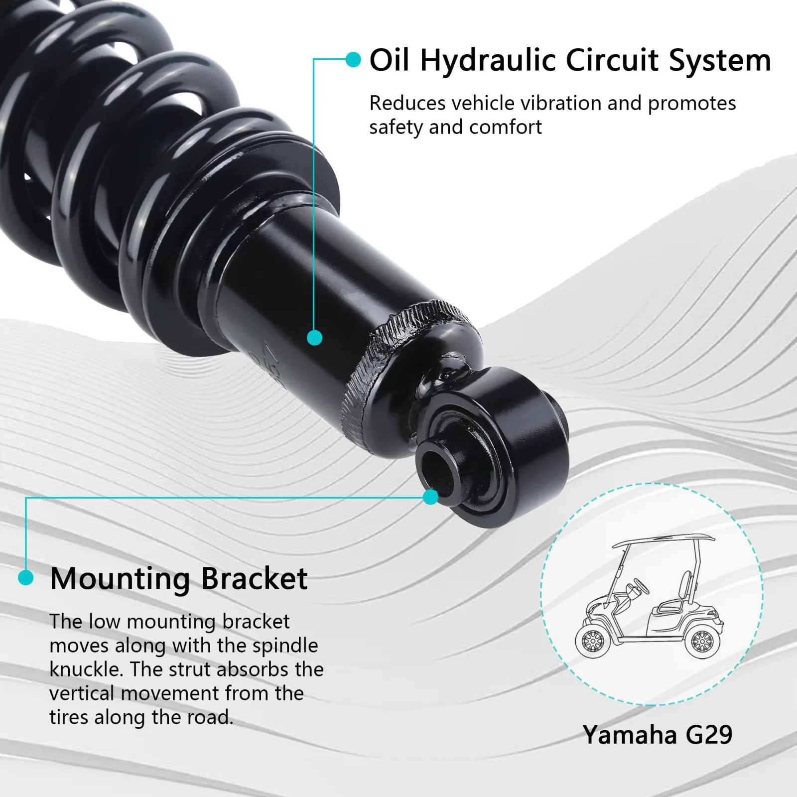 10L0L Rear Shock Absorber Kit JW2-F2210-10-00 for Yamaha G29 Drive image 3