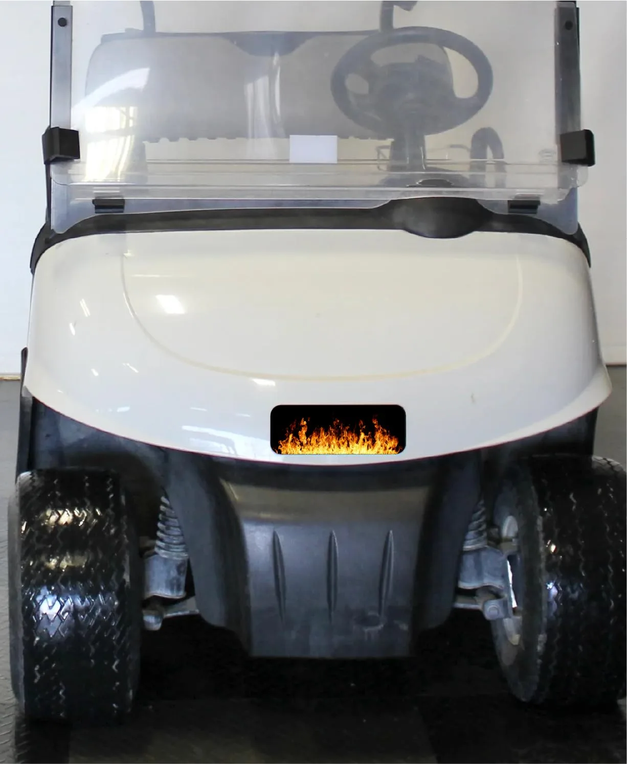 Kustom Cycle Parts Flames E-Z-GO Front Name Plate