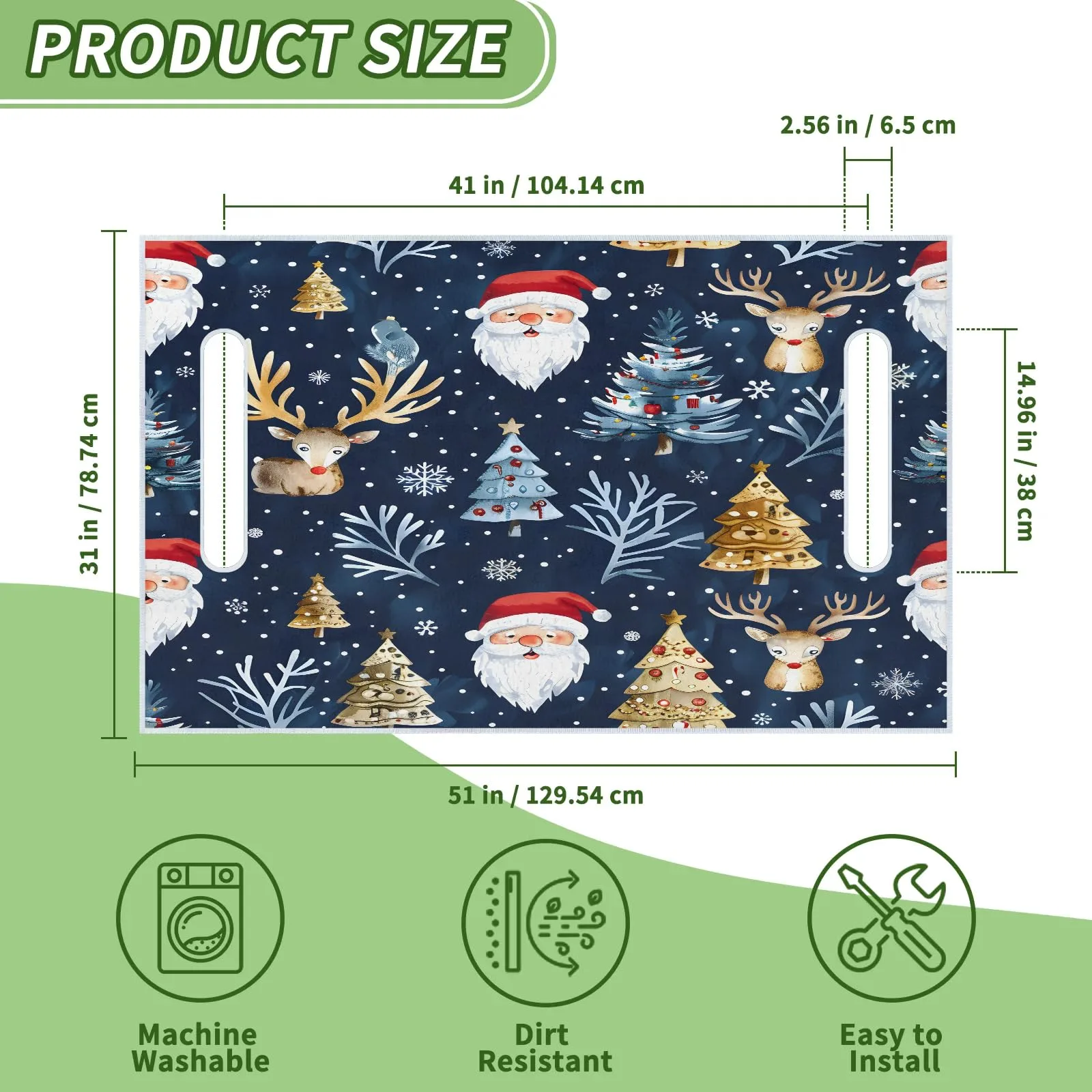 Tiveruda Christmas Snowflake Golf Cart Seat Cover image 2