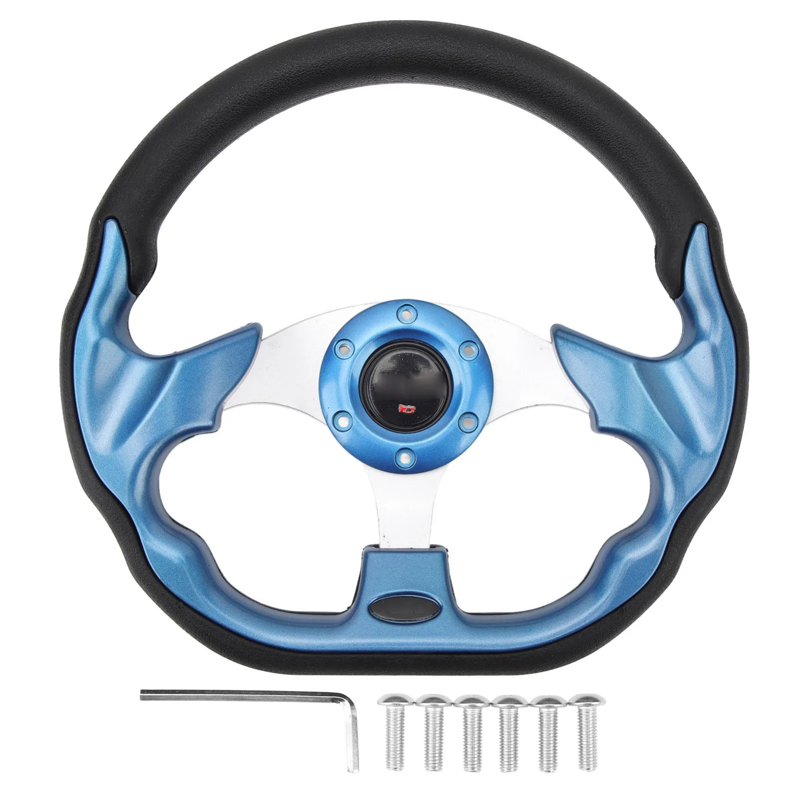 shenruifa 12.5" Blue Universal Cart Steering Wheel — shenruifar4kts5f63a-12
