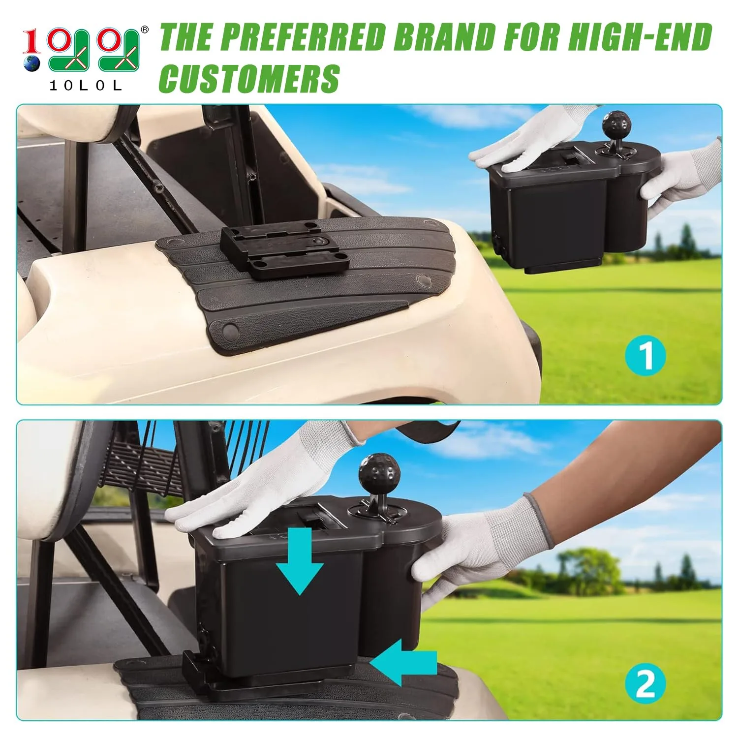 10L0L Golf Cart Ball and Club Head Washer with Bracket image 2