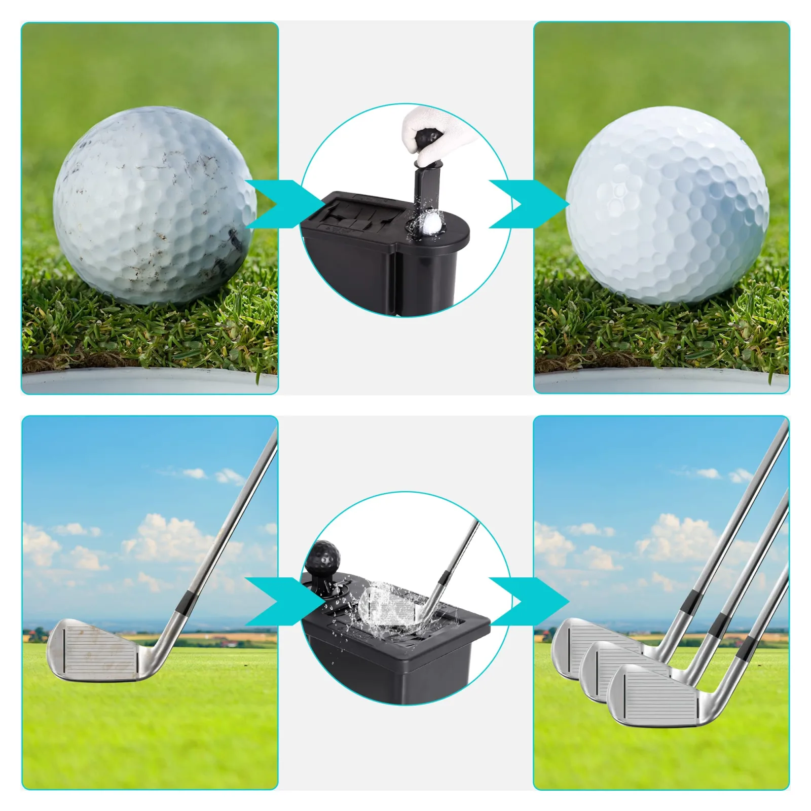 10L0L Golf Cart Ball and Club Head Washer with Bracket image 3