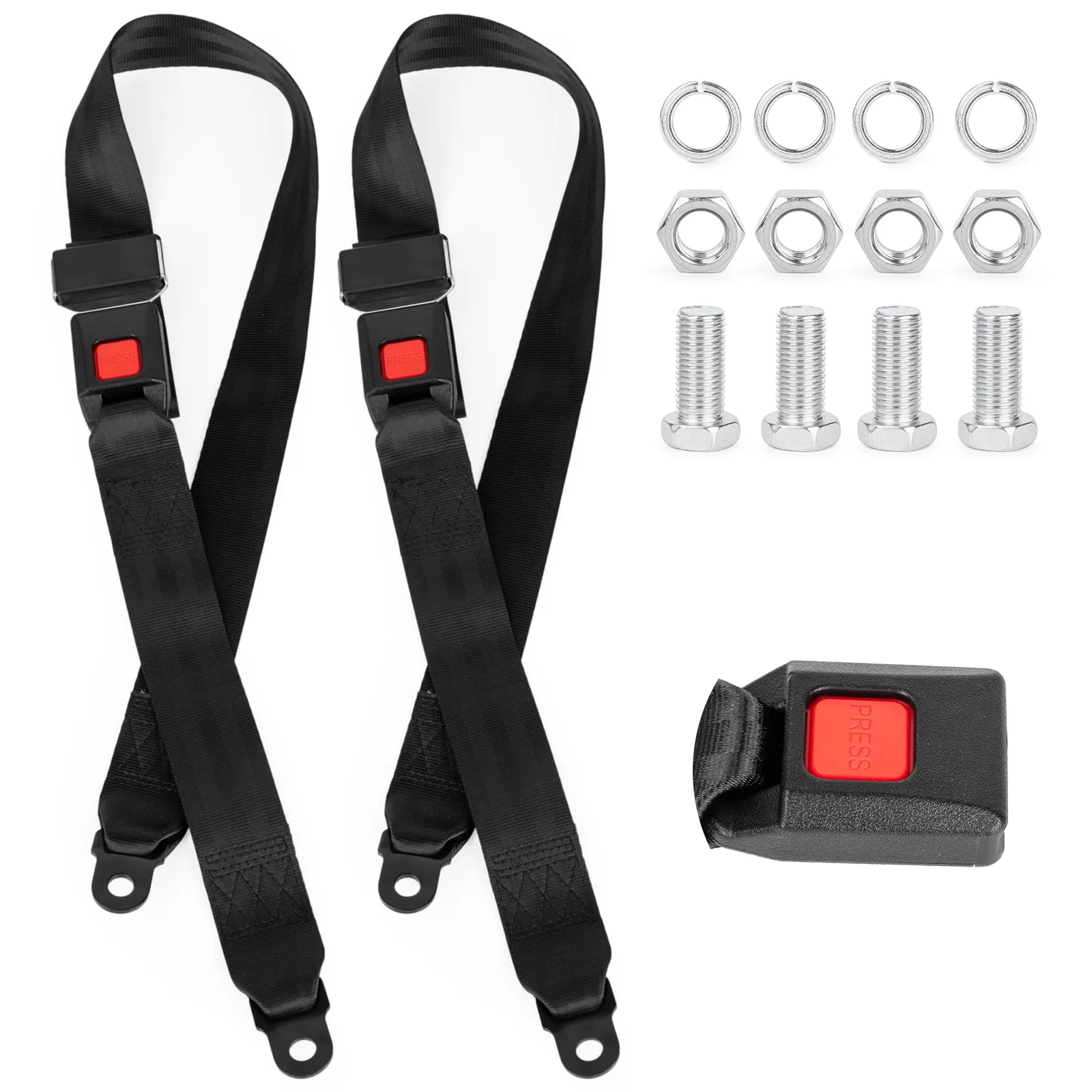 HOOKED ON GOLF Universal Golf Cart Seat Belt Kit