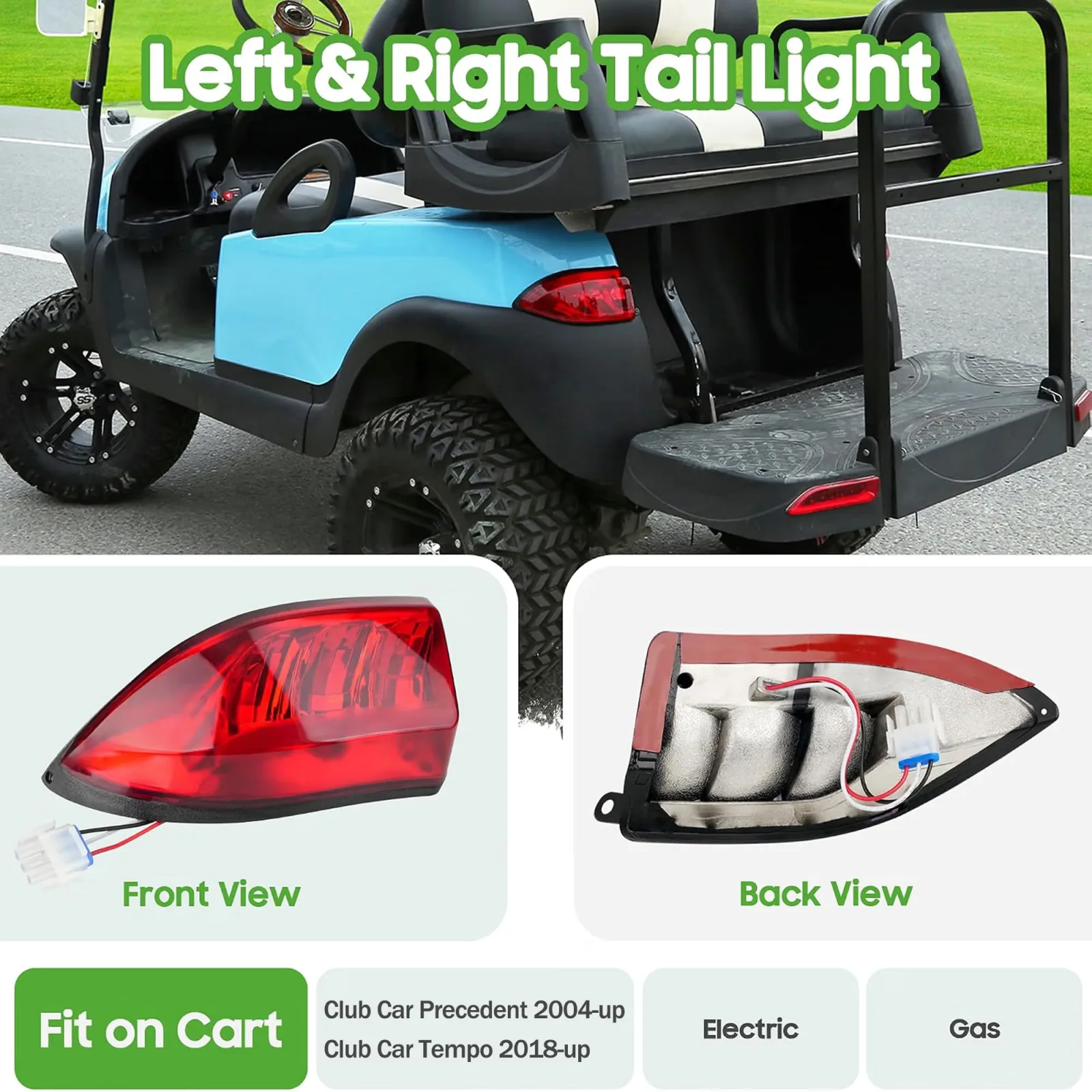 10L0L LED Tail Lights for Club Car Precedent and Tempo image 3