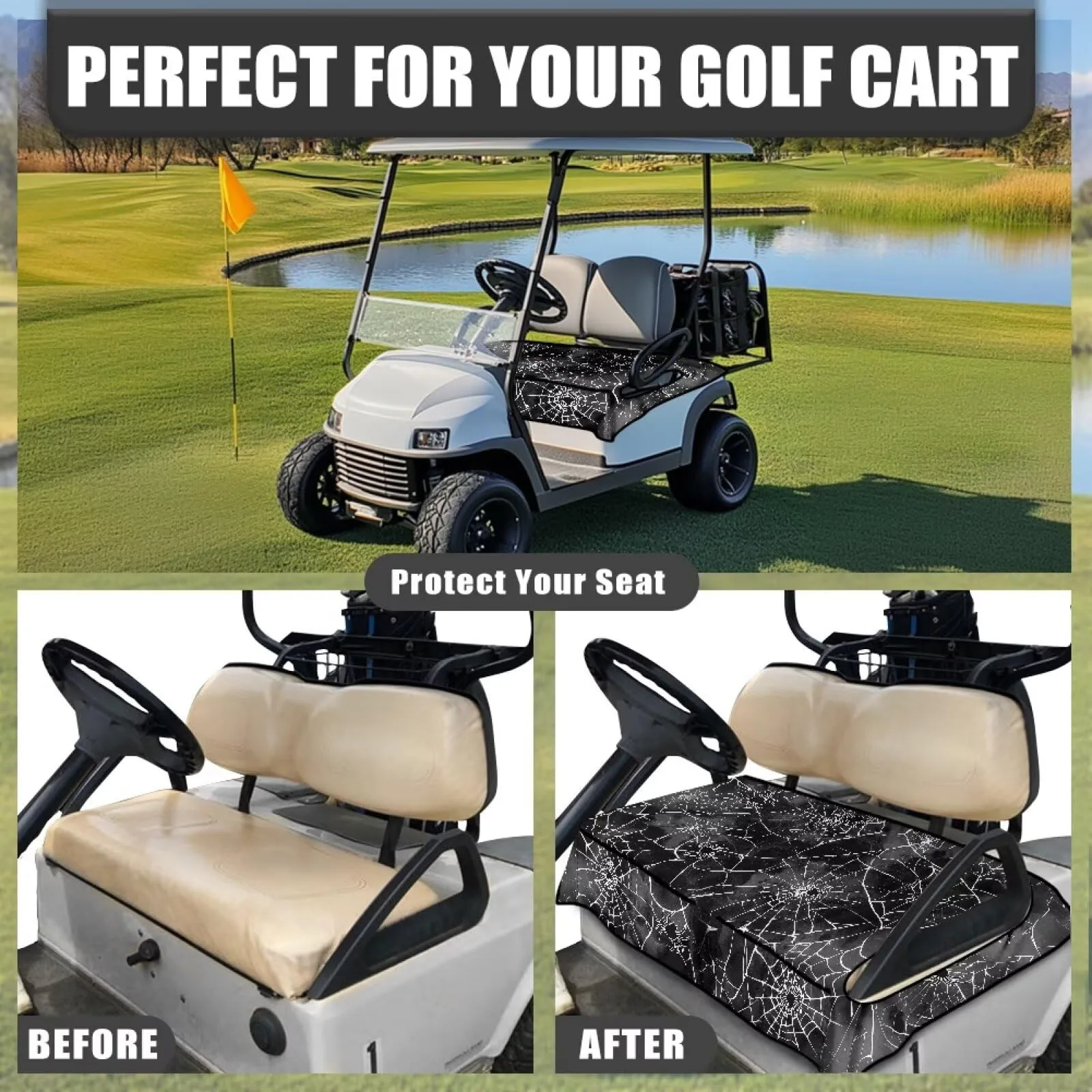 Suobstales Golf Cart Seat Cover, 52.36 x 32.28 in image 4