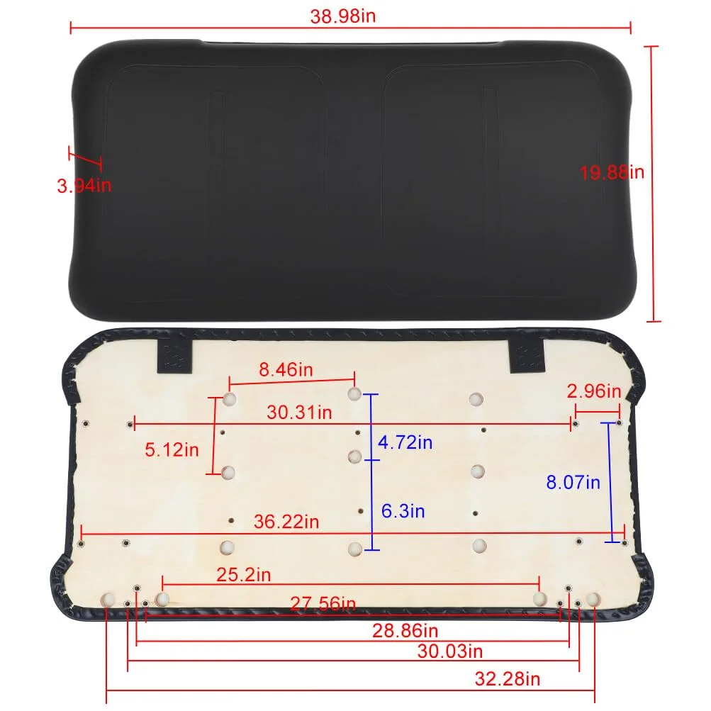 OCPTY Black Seat Cushion for E-Z-GO TXT Front Seat image 3