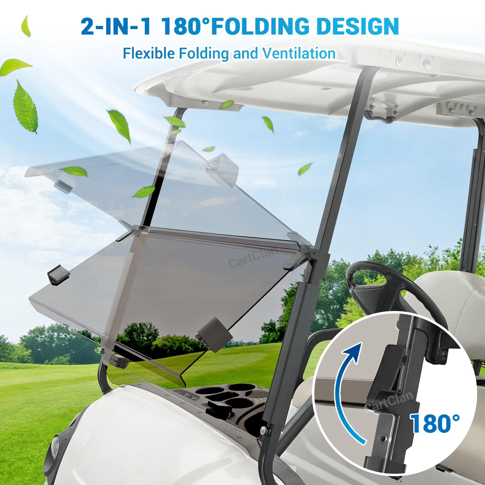 CartClan CT-0238 Tinted Windshield for Yamaha G29/Drive image 3