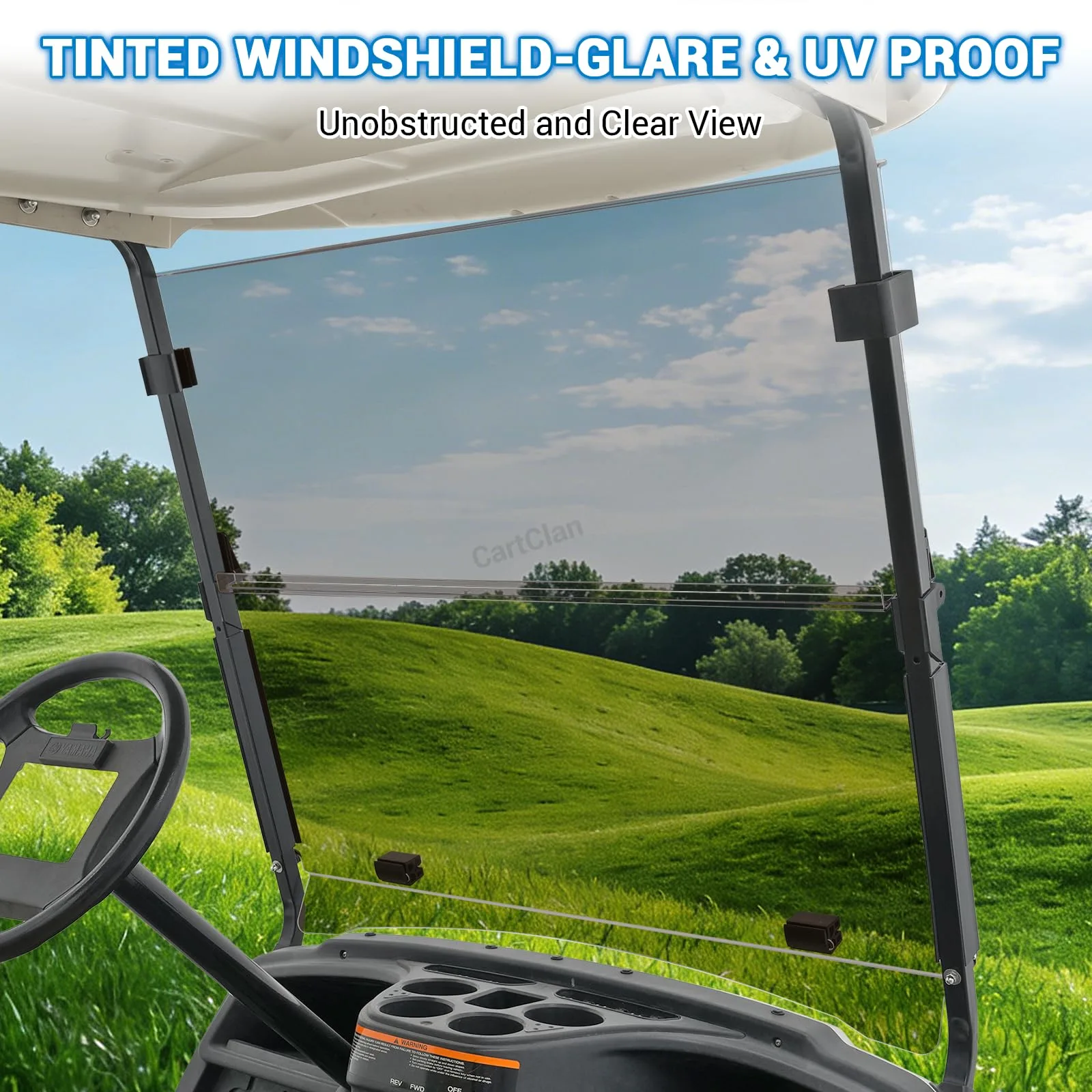 CartClan CT-0238 Tinted Windshield for Yamaha G29/Drive image 4