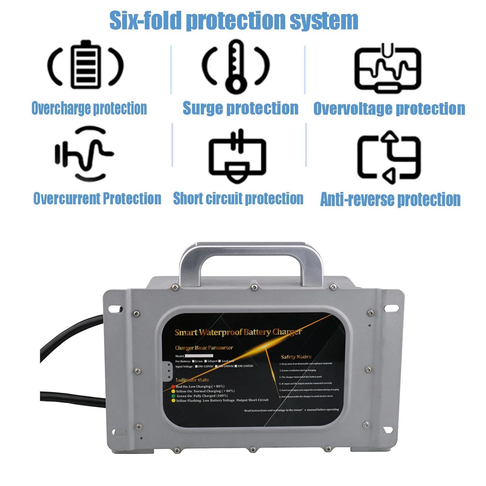 JMYSD 48V 20A (1200W) Golf Cart Battery Charger for Club Car image 3