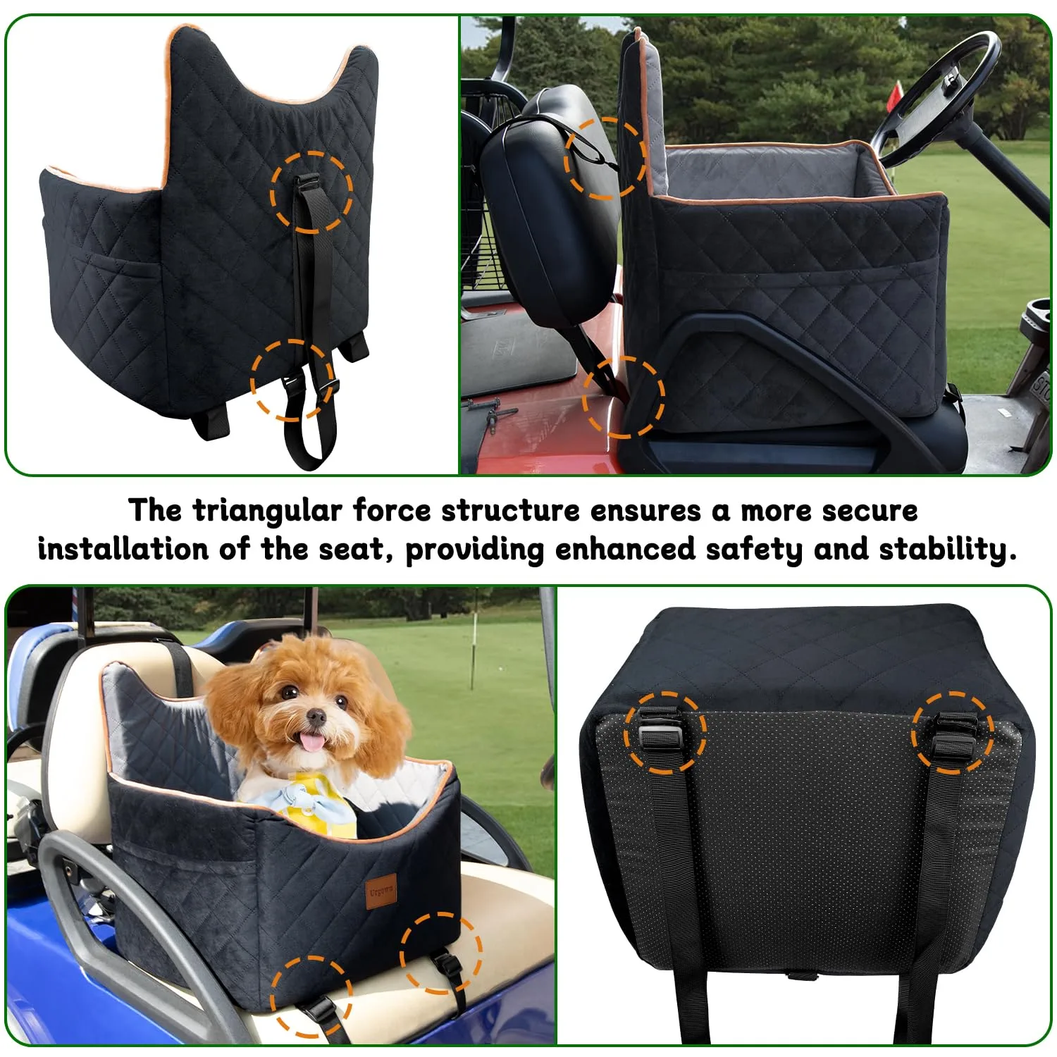 Urgown Golf Cart Dog Seat for Small and Medium Pets image 2