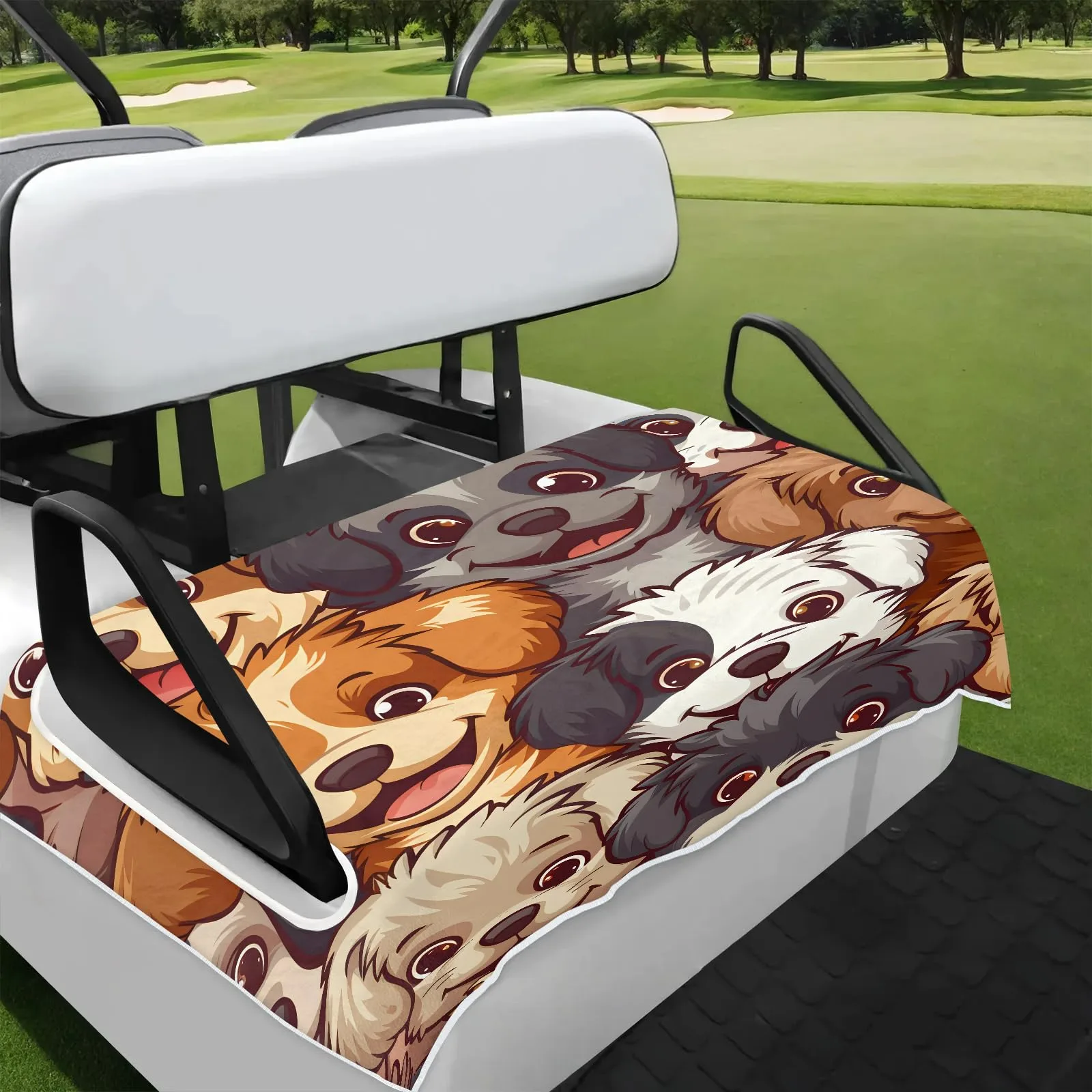 Tiveruda Golf Cart Seat Cover for Double Seats, 51 x 31 in