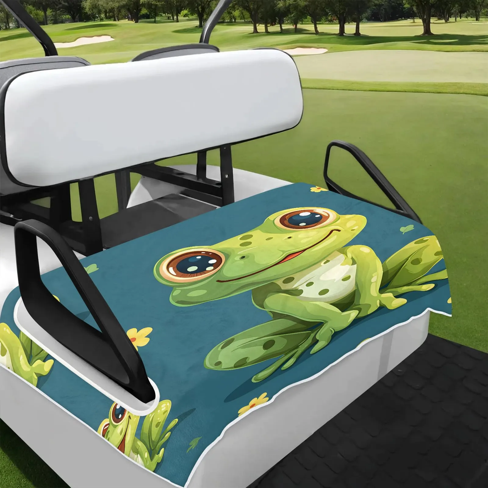 Tiveruda Frogs Golf Cart Seat Cover for Double Seats