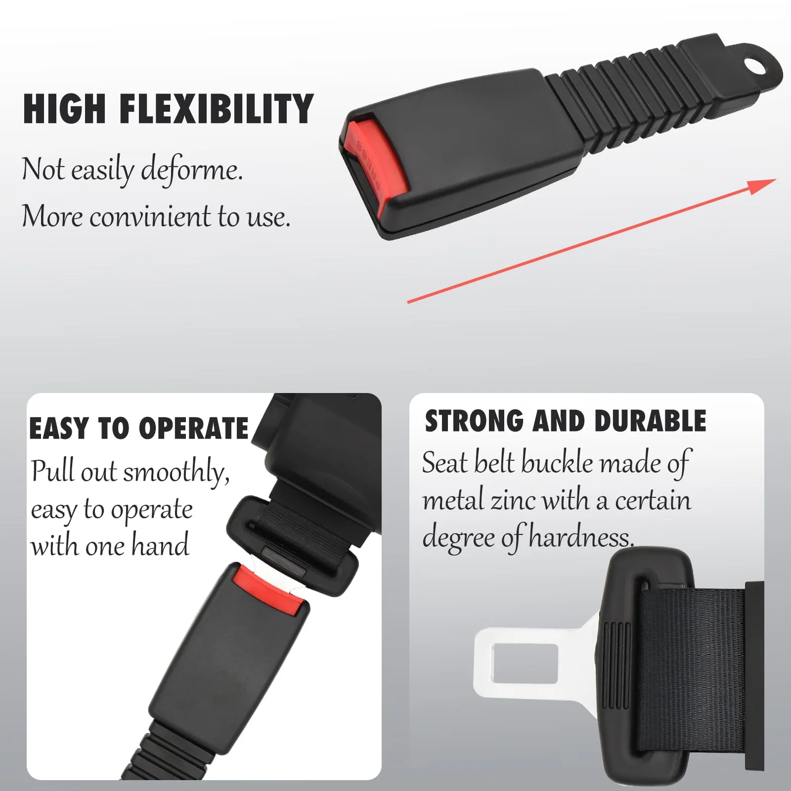 HOOTO Golf Cart Seat Belt Kit, 4-Pack, Retractable 42-Inch image 4