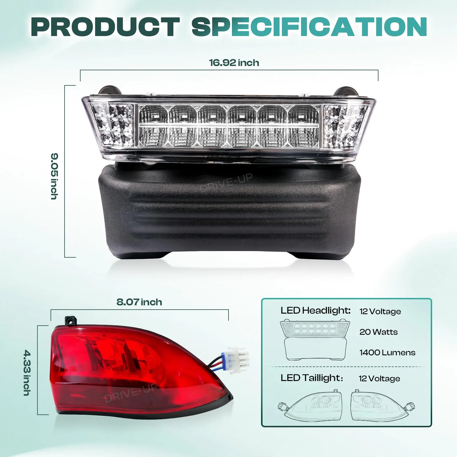 DRIVE UP LED Light Kit for Club Car Precedent 2004-2008.5 image 4
