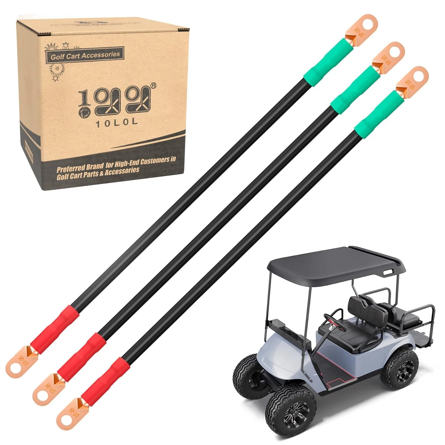 10L0L Battery Cables for E-Z-GO RXV and Club Car Precedent