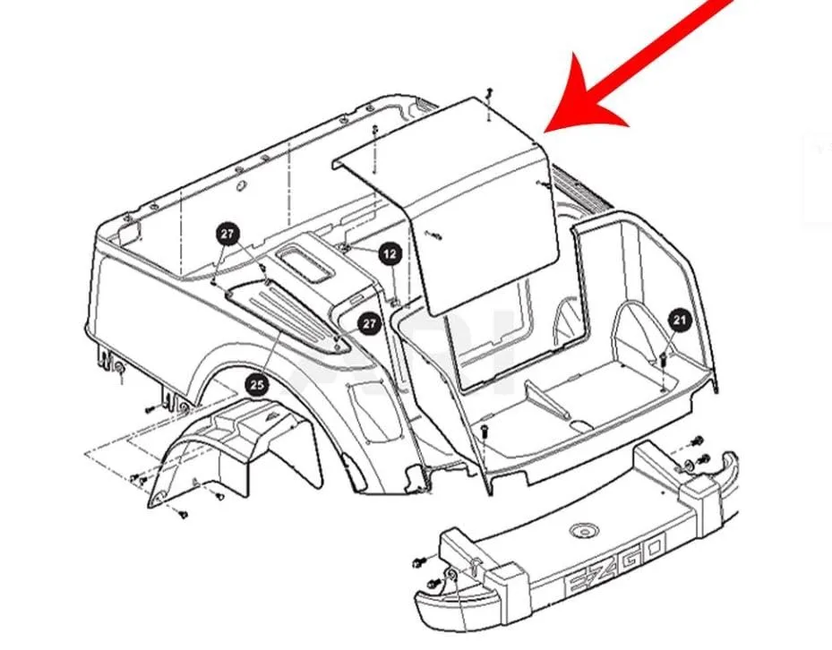 3G Rear Access Panel for E-Z-GO RXV 2016+ image 3