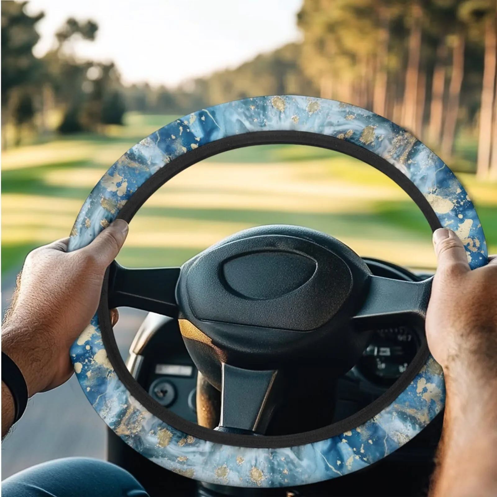 Knextrepoy Golf Cart Seat Covers with Steering Wheel Cover image 2