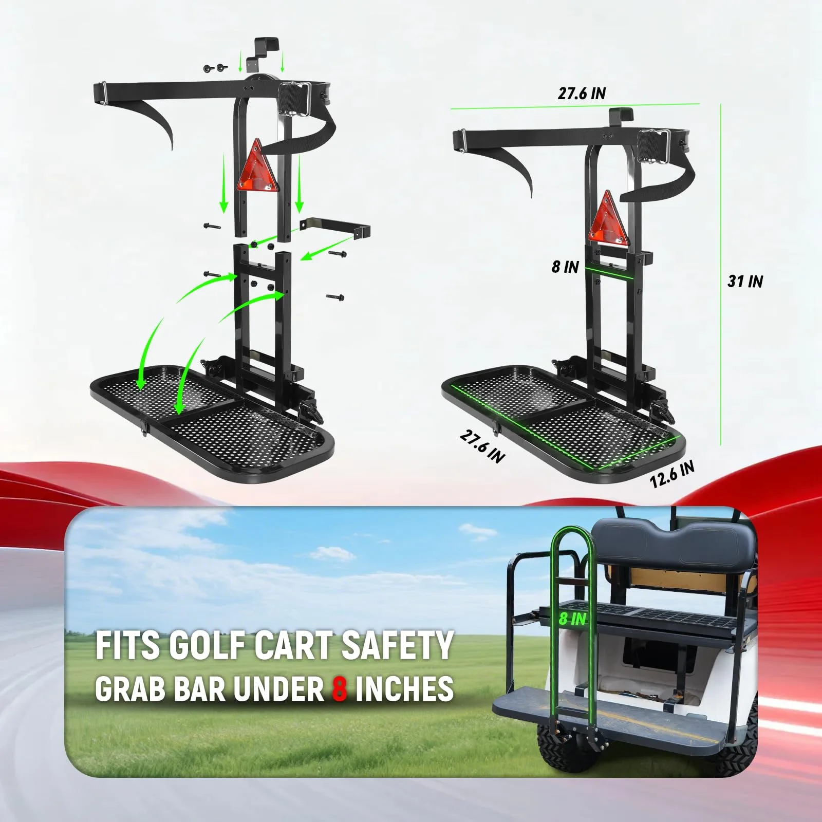 SAMXOMAP Foldable Golf Cart Bag Holder image 4