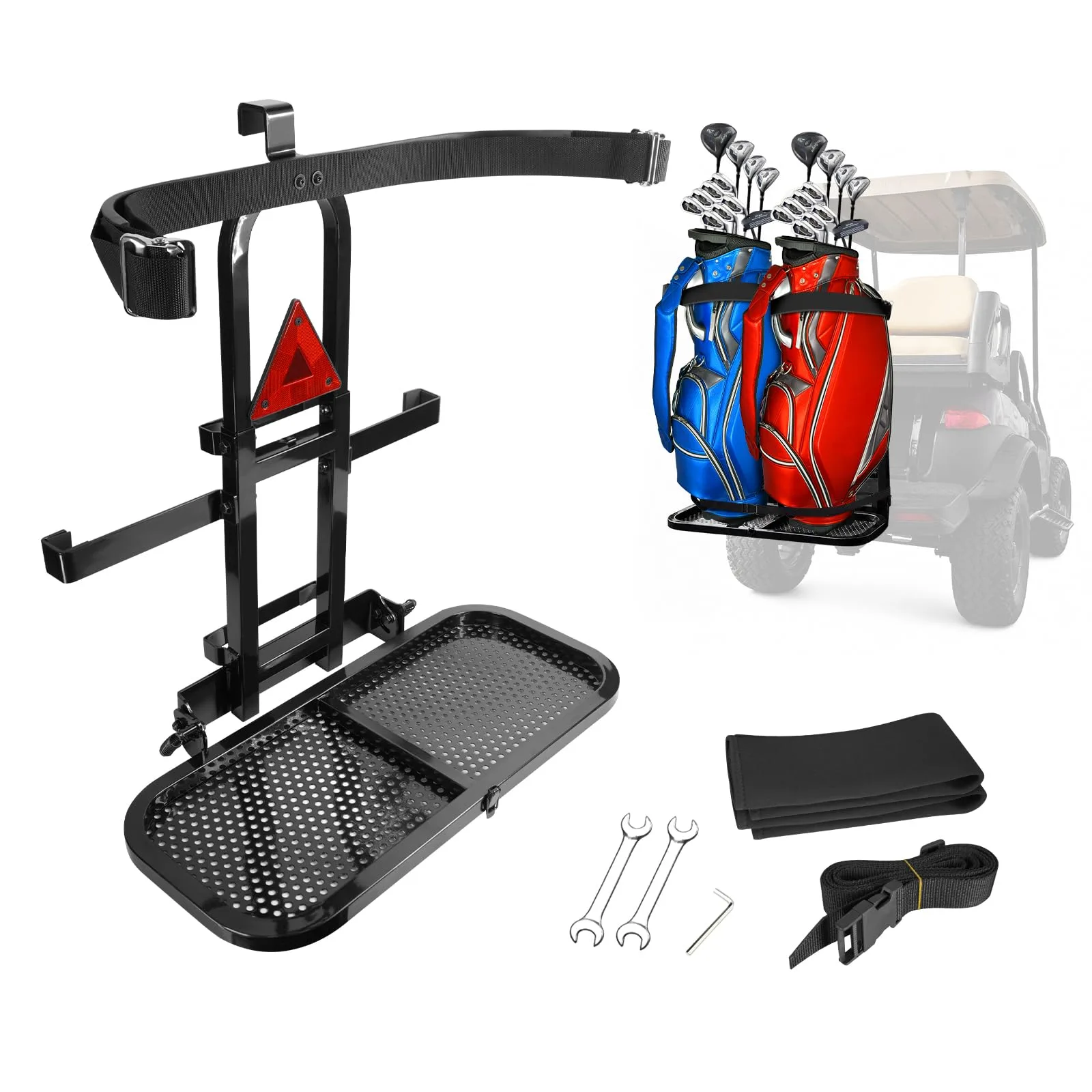 SAMXOMAP Foldable Golf Cart Bag Holder
