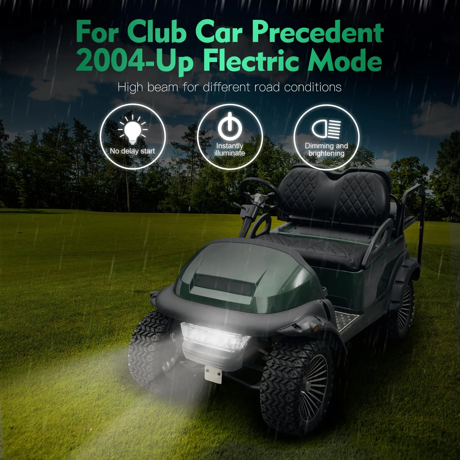 PZWLI LED Headlight Kit with Bumper for Club Car Precedent image 2