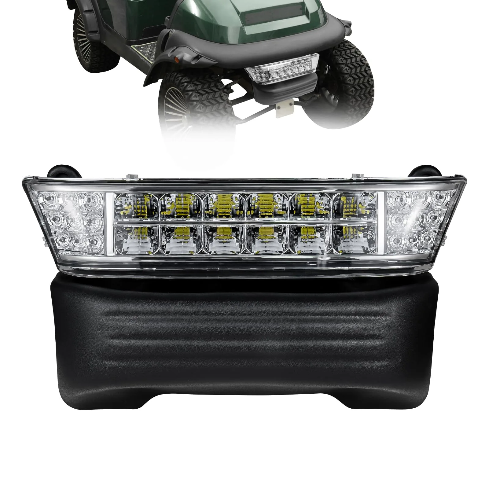 PZWLI LED Headlight Kit with Bumper for Club Car Precedent