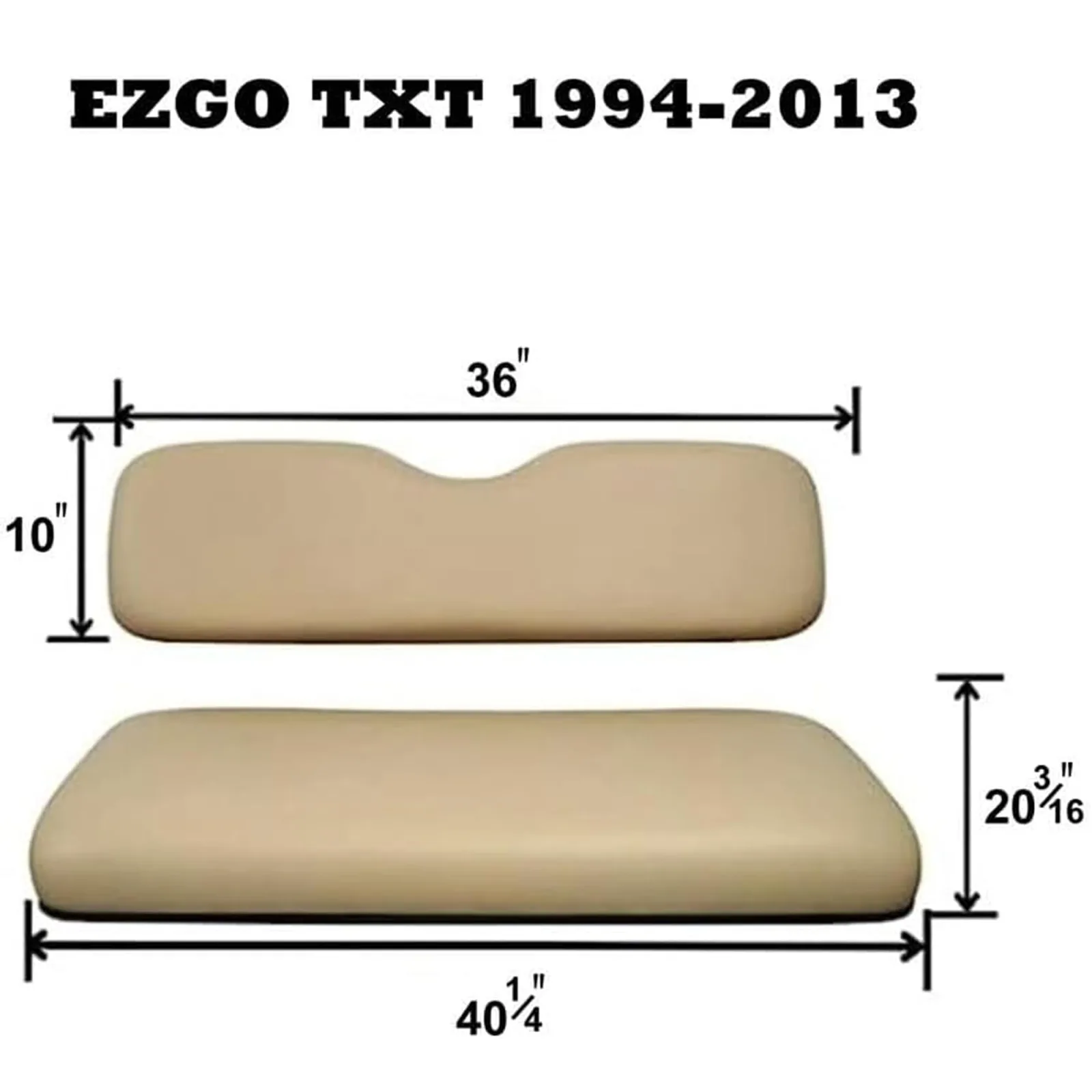 Huskey Front Seat Cushion Set for E-Z-GO TXT 1994-2013 image 2