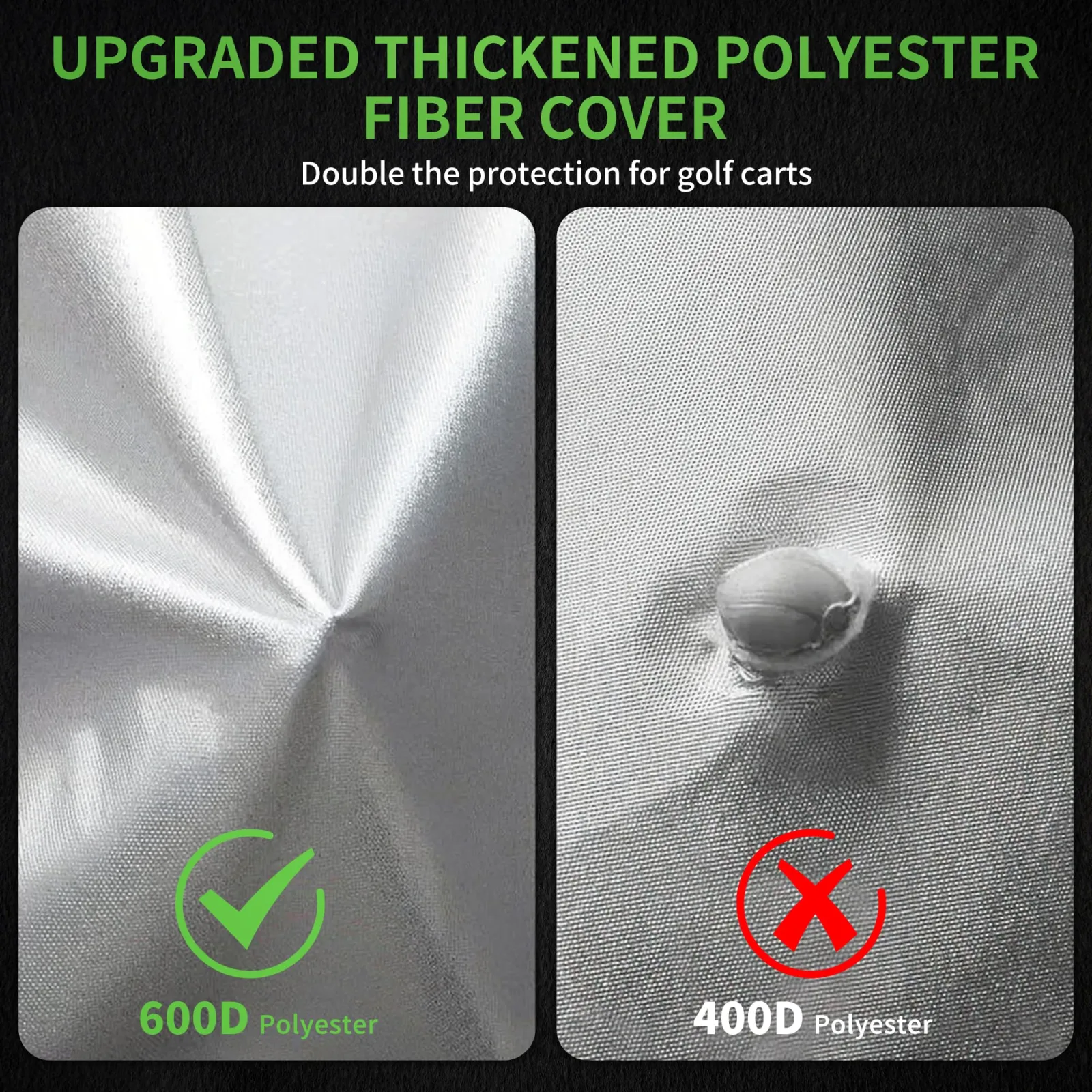 10L0L Heavy-Duty Golf Cart Cover for 2 or 4 Passengers image 2