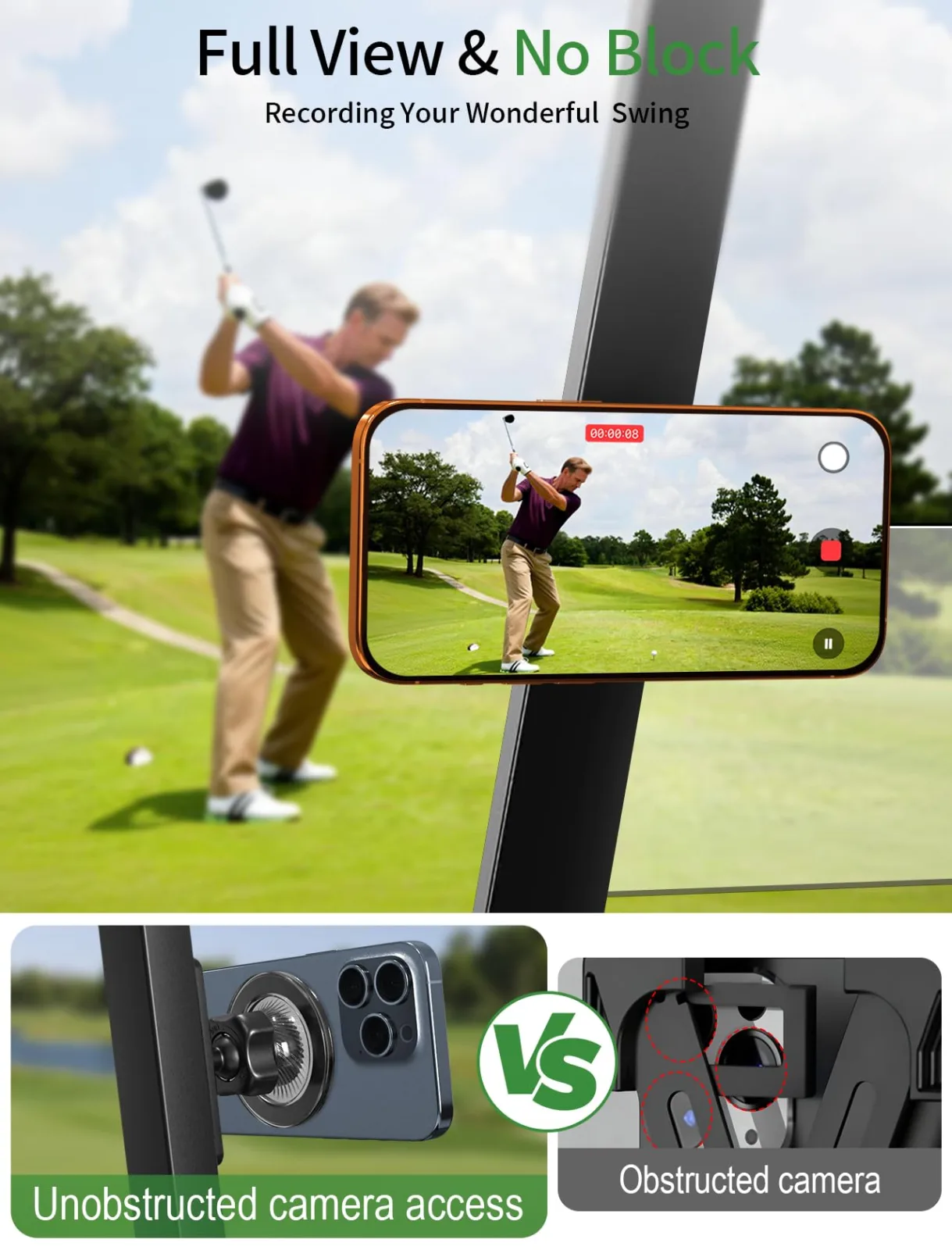 GBEAST PA006 Magnetic MagSafe Golf Cart Phone Holder for iPhone 12–17 image 3