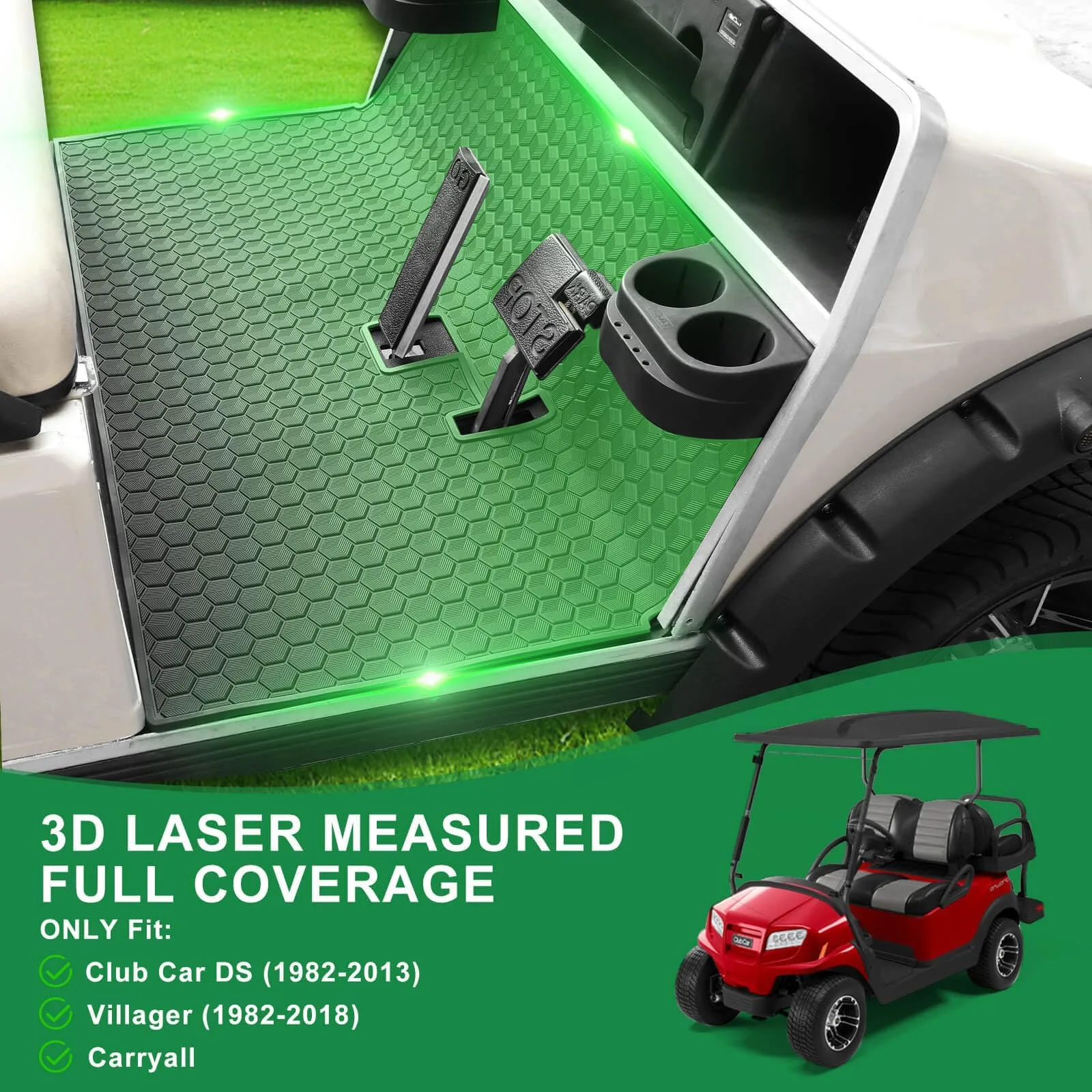 LEAPGOMAX Floor Mat for Club Car DS, Villager image 2