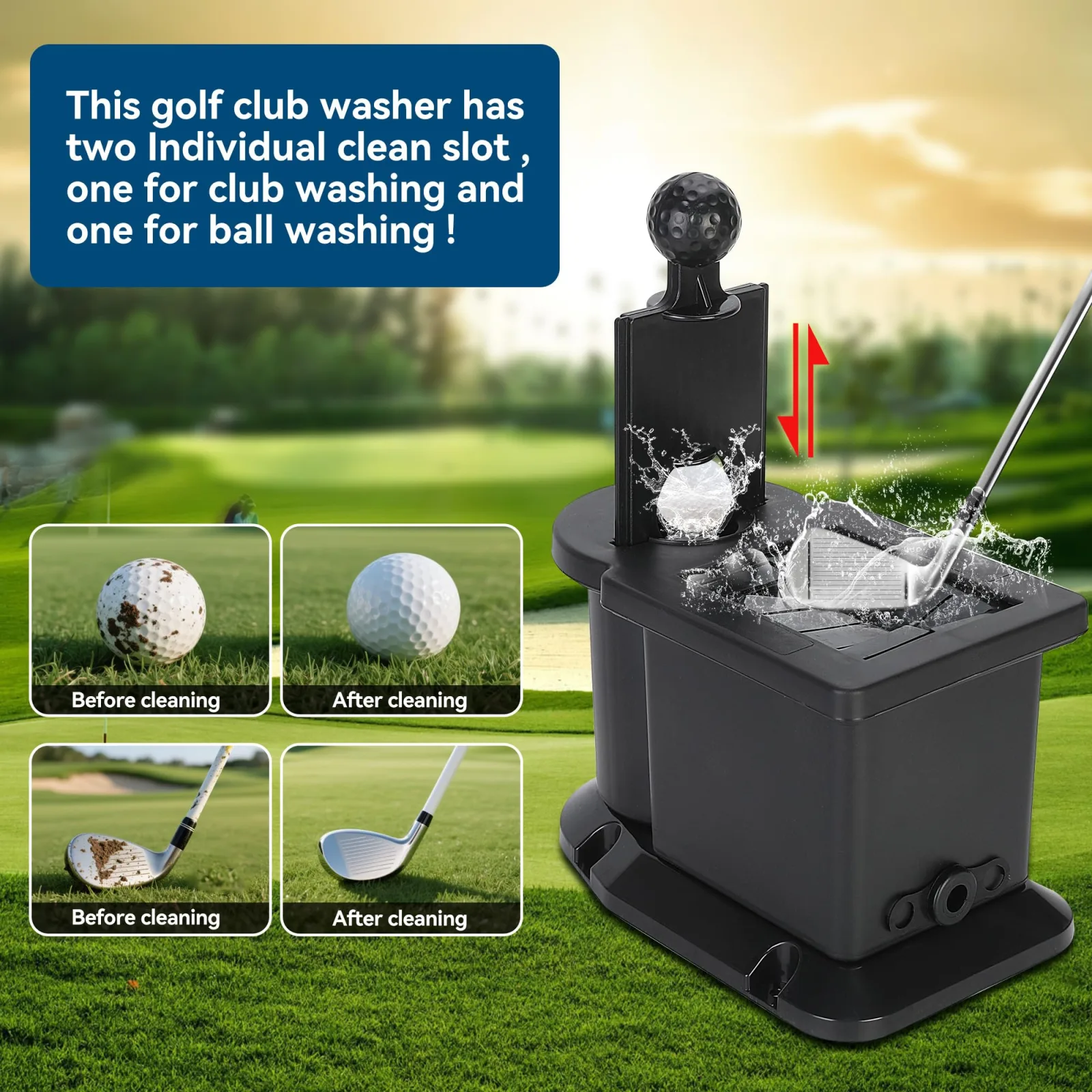 Mixopoly Golf Cart Club Cleaner and Ball Washer Kit image 2