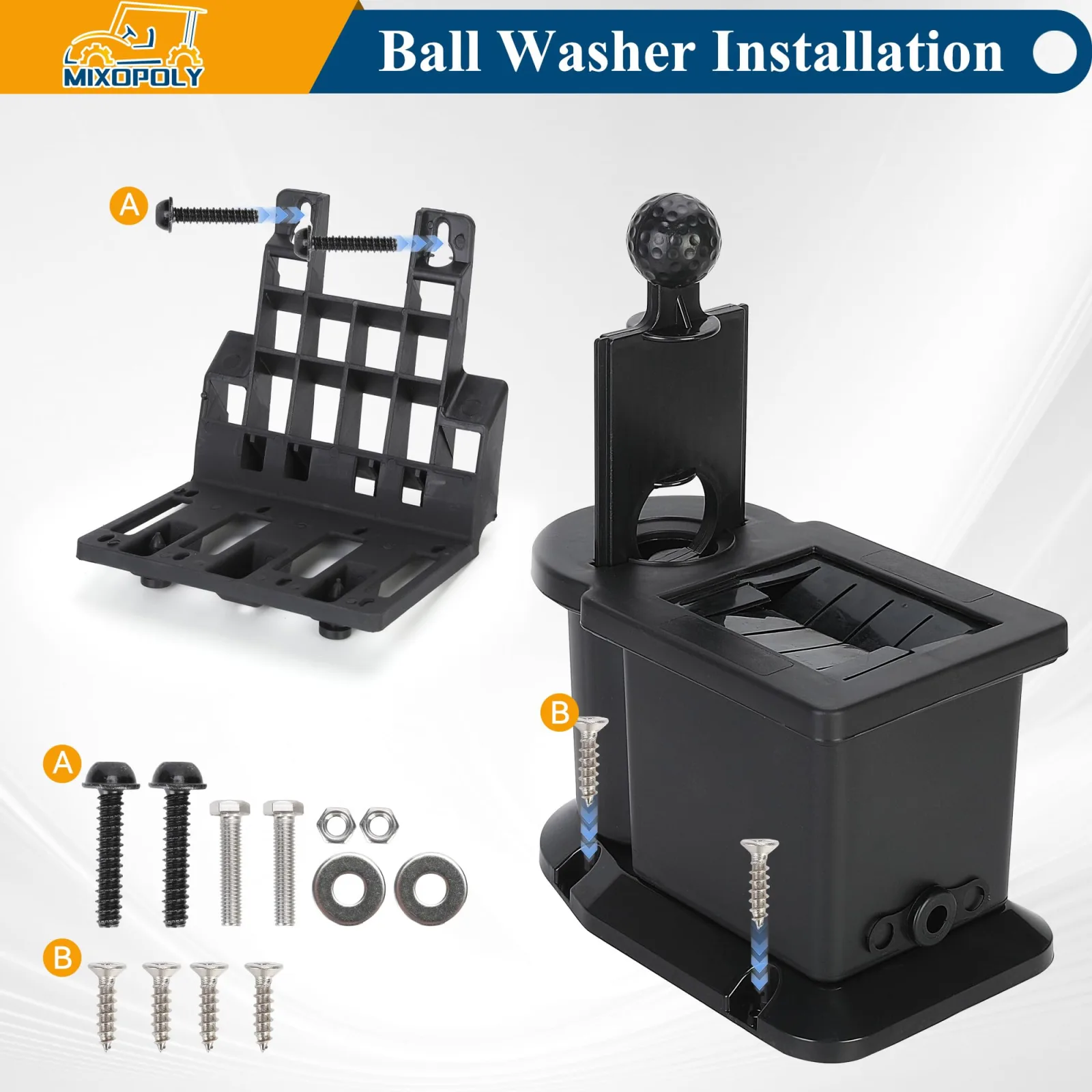 Mixopoly Golf Cart Club Cleaner and Ball Washer Kit image 4