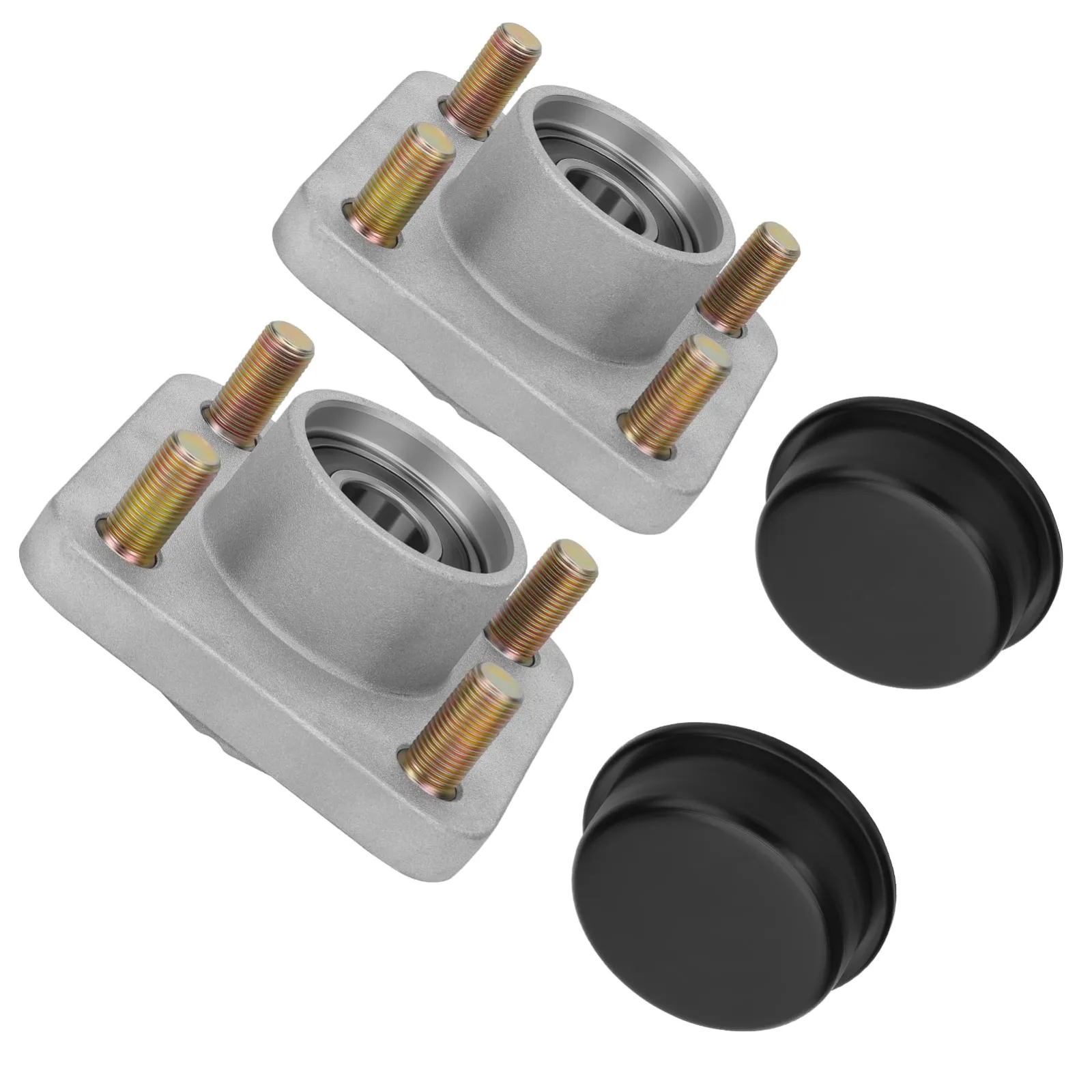 M MATI Yamaha Golf Cart Front Wheel Hub and Cap Set image 4