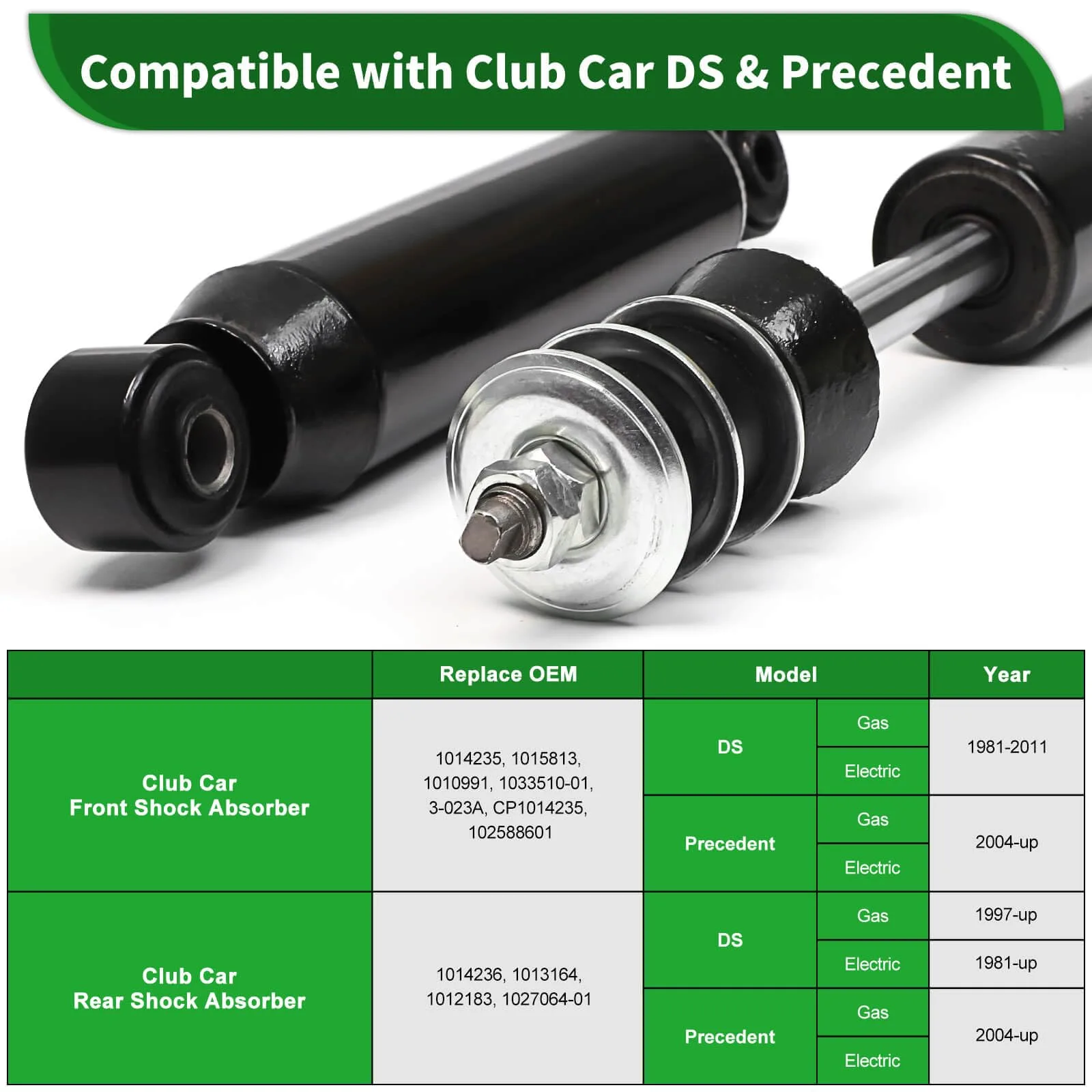 Cartalia CFRSACC Club Car Front and Rear Shock Set image 2