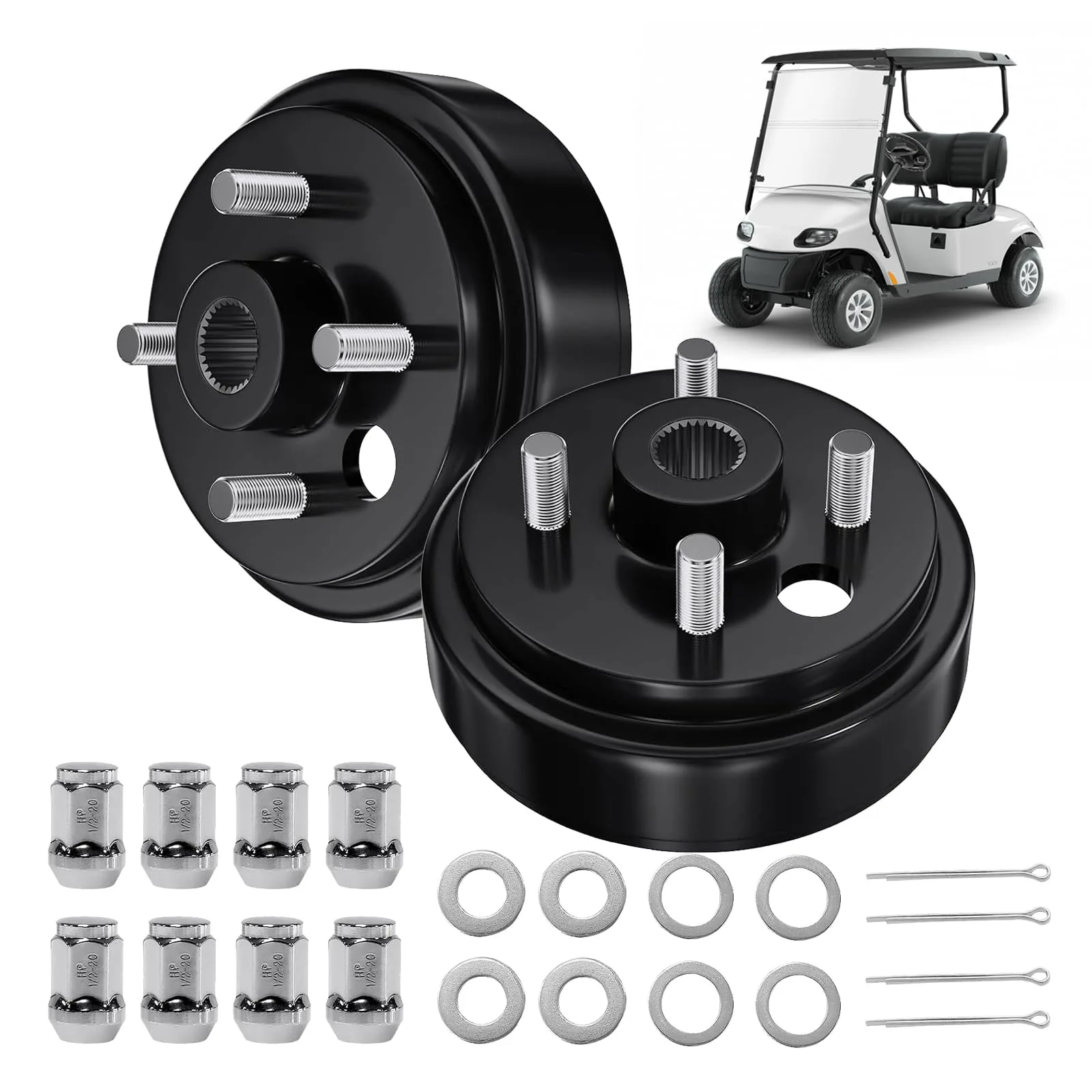 Cartalia TXTBD64 1-Inch 30-Tooth Golf Cart Brake Drums