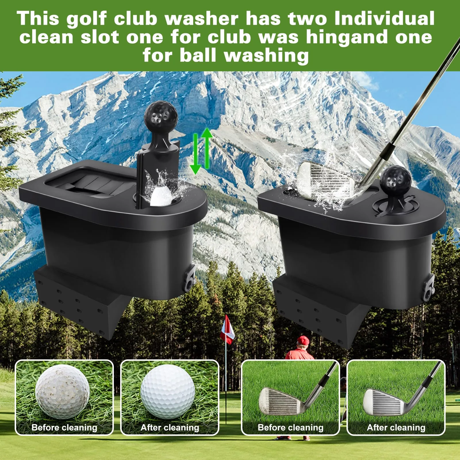 Orle Oko Golf Ball Washer and Club Cleaner Kit image 2