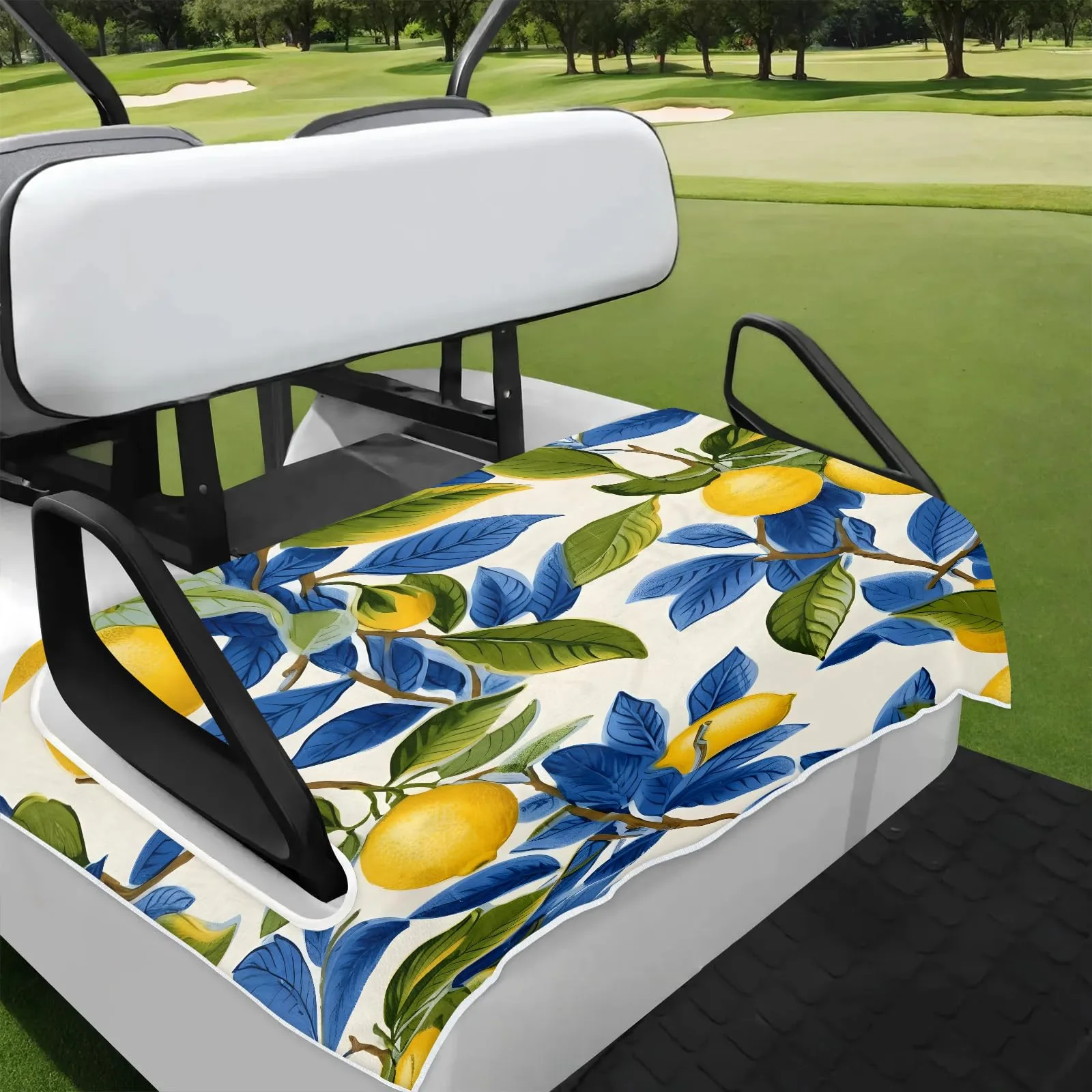Tiveruda Lemon Golf Cart Seat Cover, 51 x 31 in