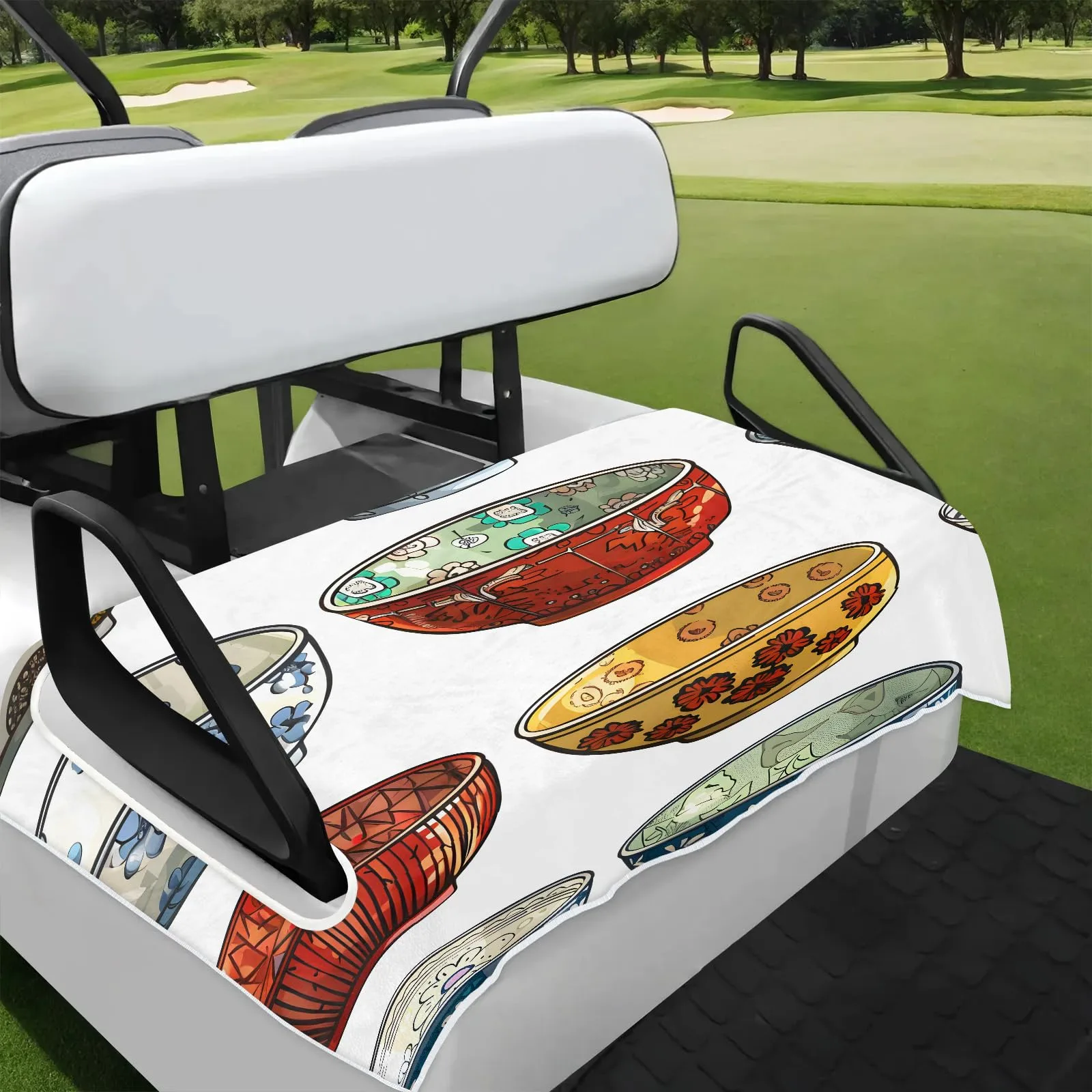 Tiveruda Golf Cart Seat Cover for Double Seats, 51 x 31 in