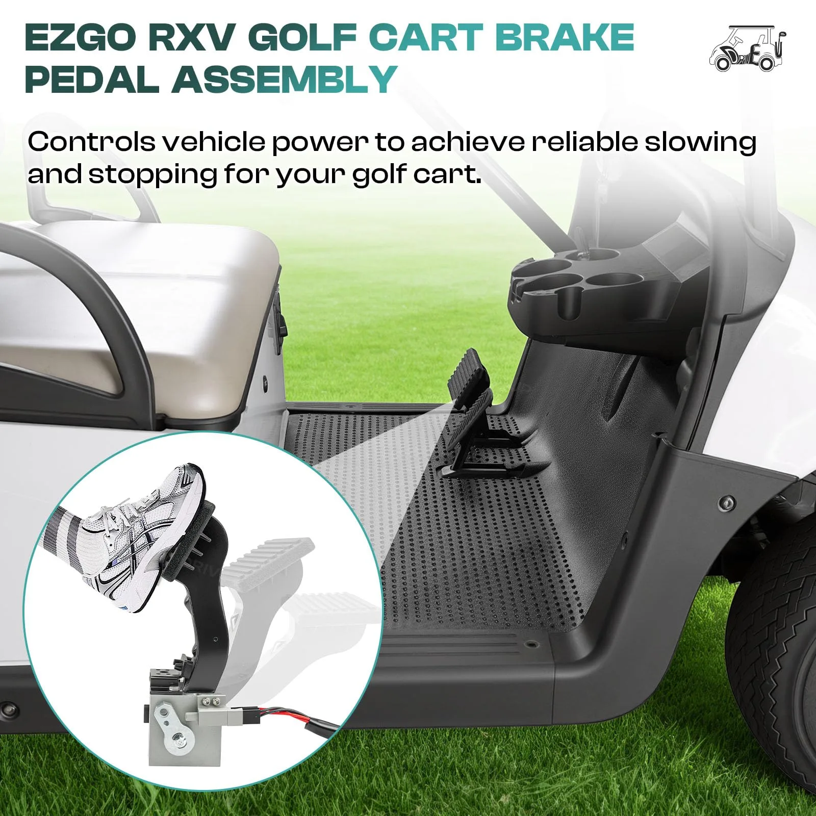 DRIVE UP Brake Pedal Assembly for E-Z-GO RXV Electric Carts image 4