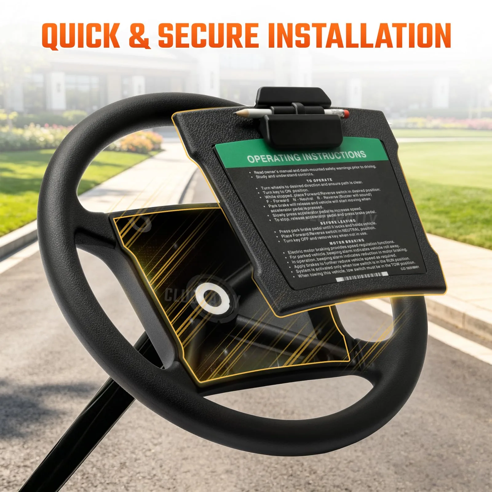 CLUBRALLY Steering Wheel Kit for Club Car Precedent image 4
