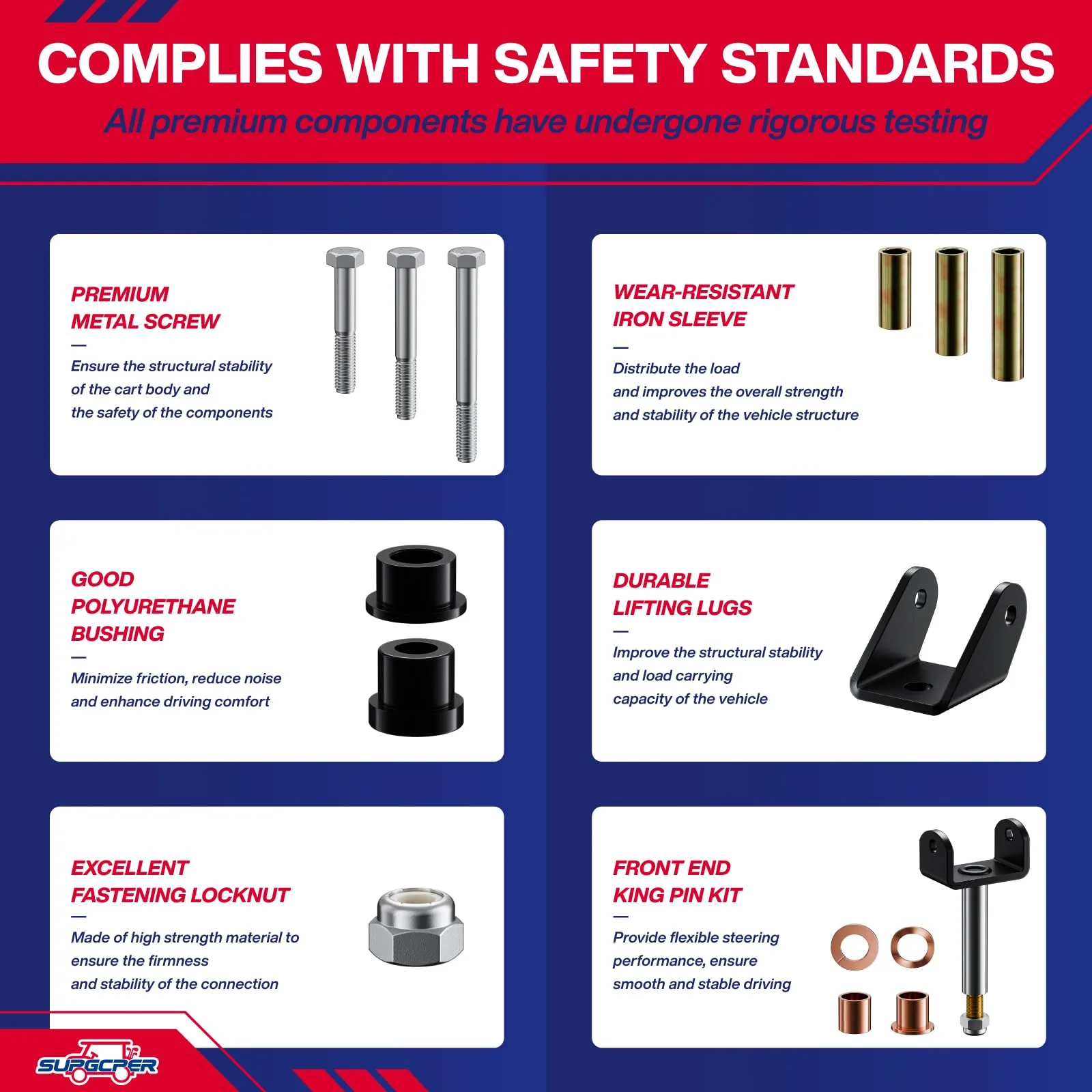 SUPGCPER Club Car DS Bushing Repair Kit 1993-Up image 4