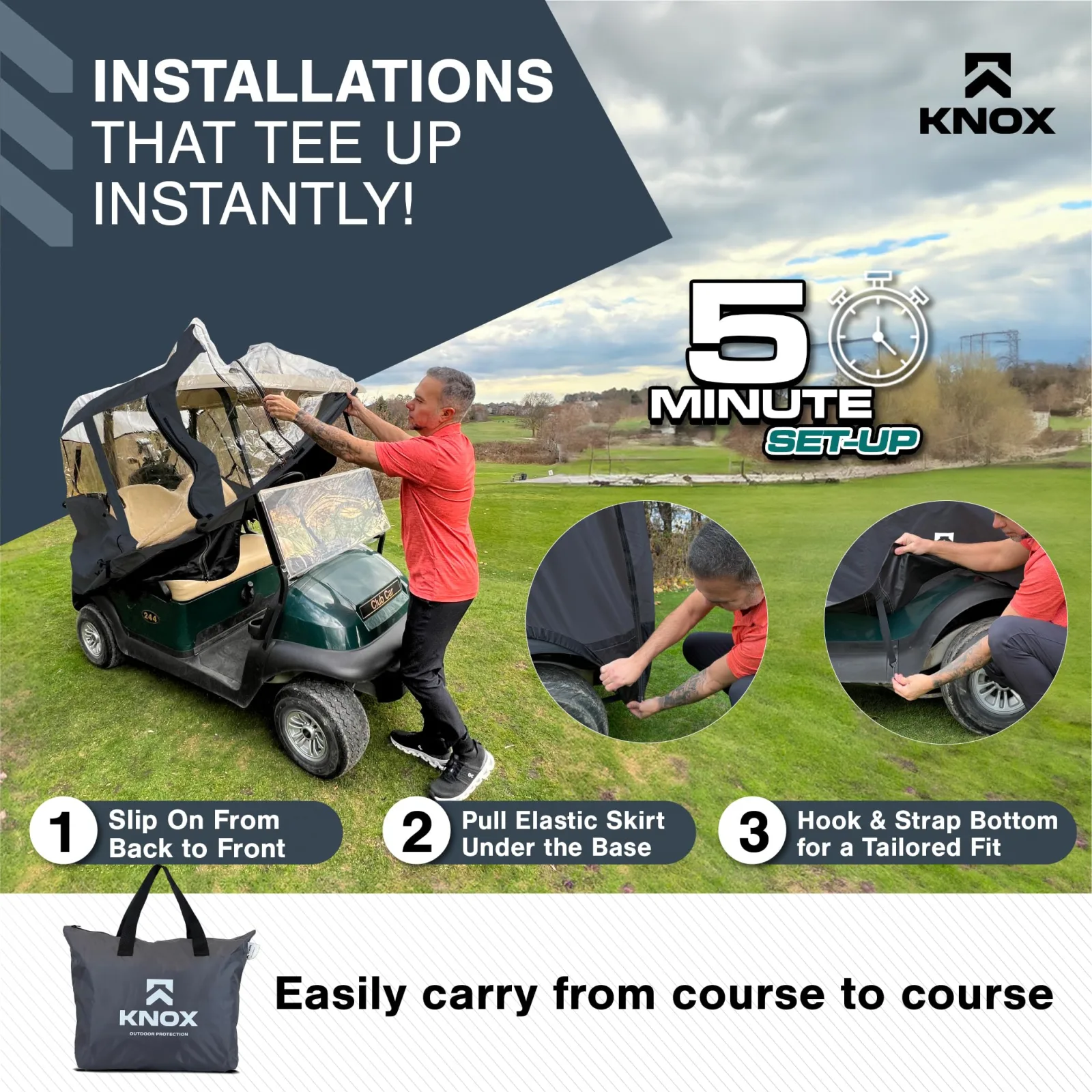 KNOX GLF035 Golf Cart Enclosure for Club Car and E-Z-GO image 3
